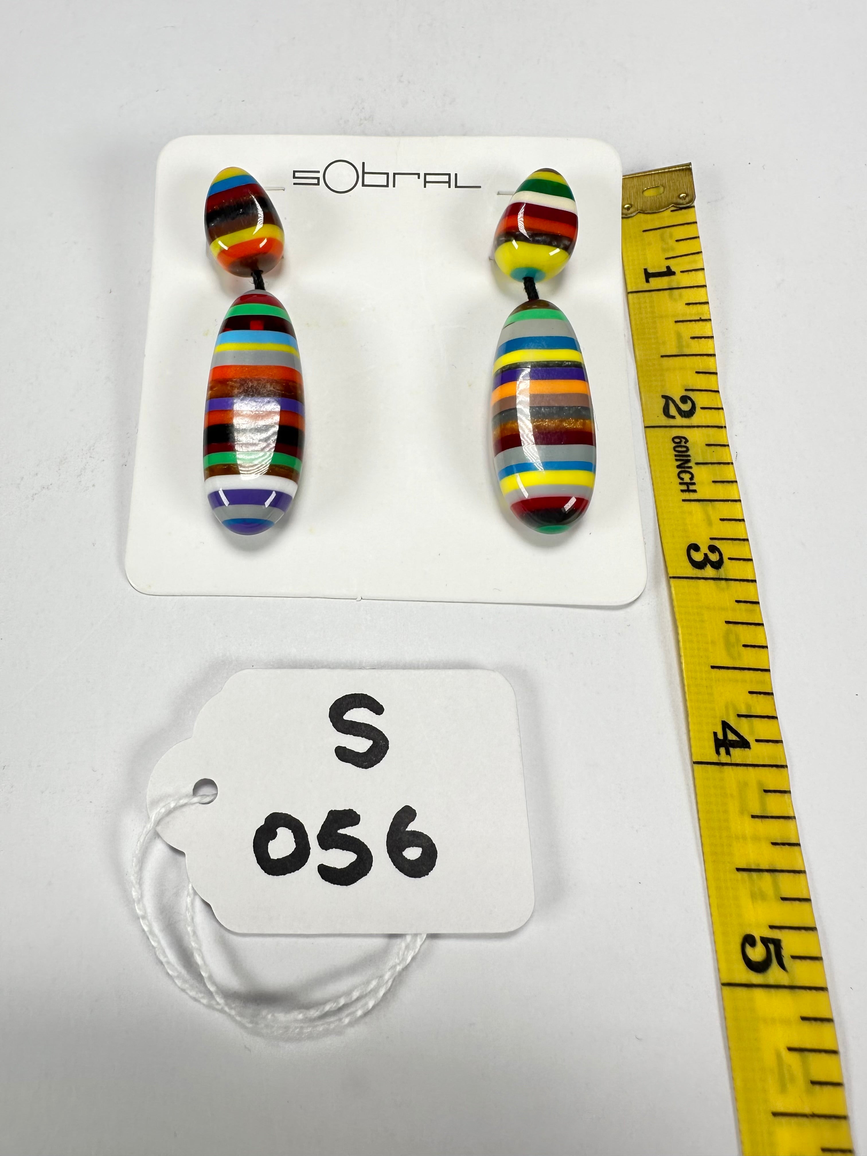 Sobral - Pop Art "Caillou" Resin Earrings ( 005427 )