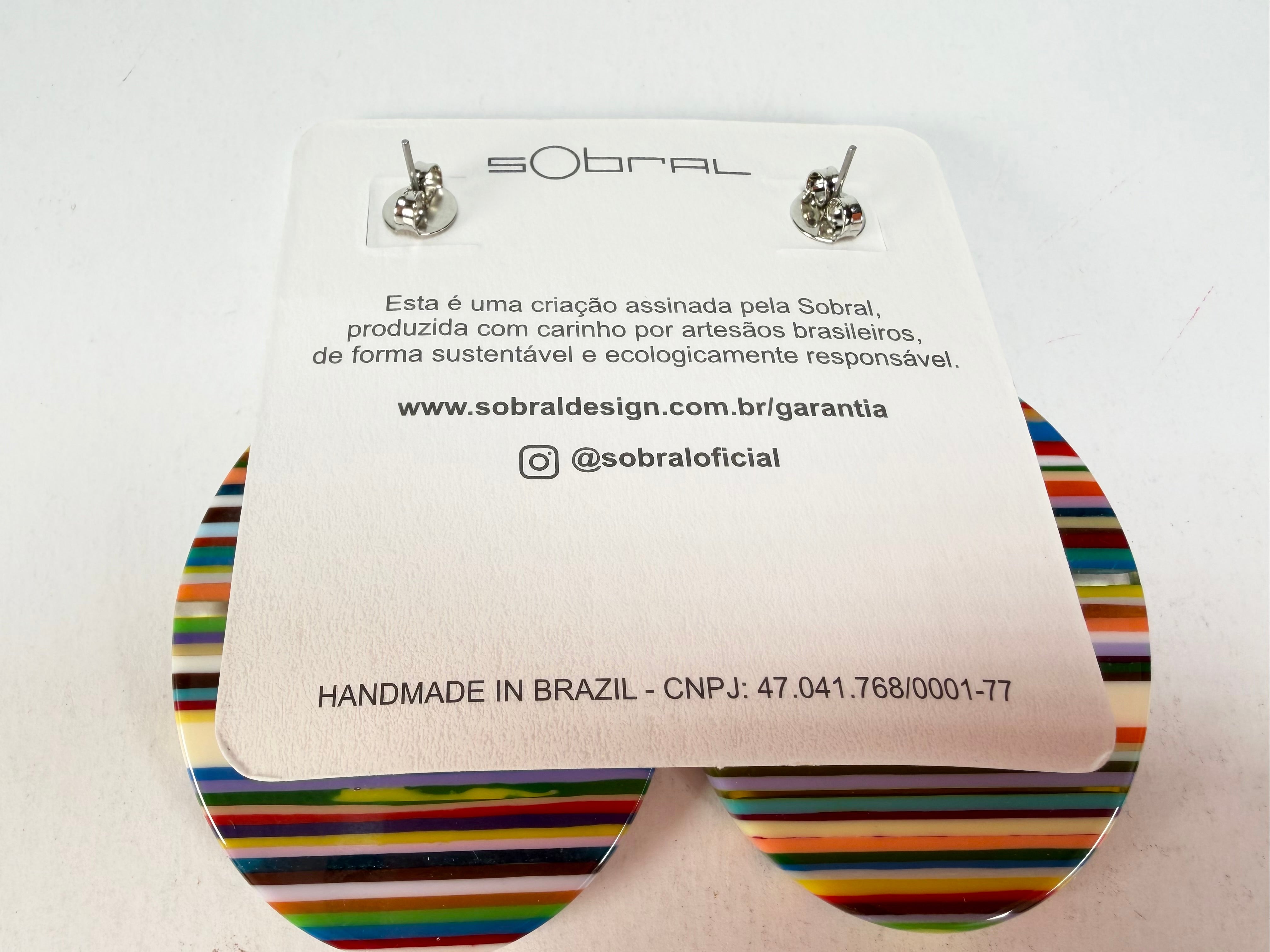 Sobral - Pop Art "Gizelle" Resin Earrings ( 000121 )