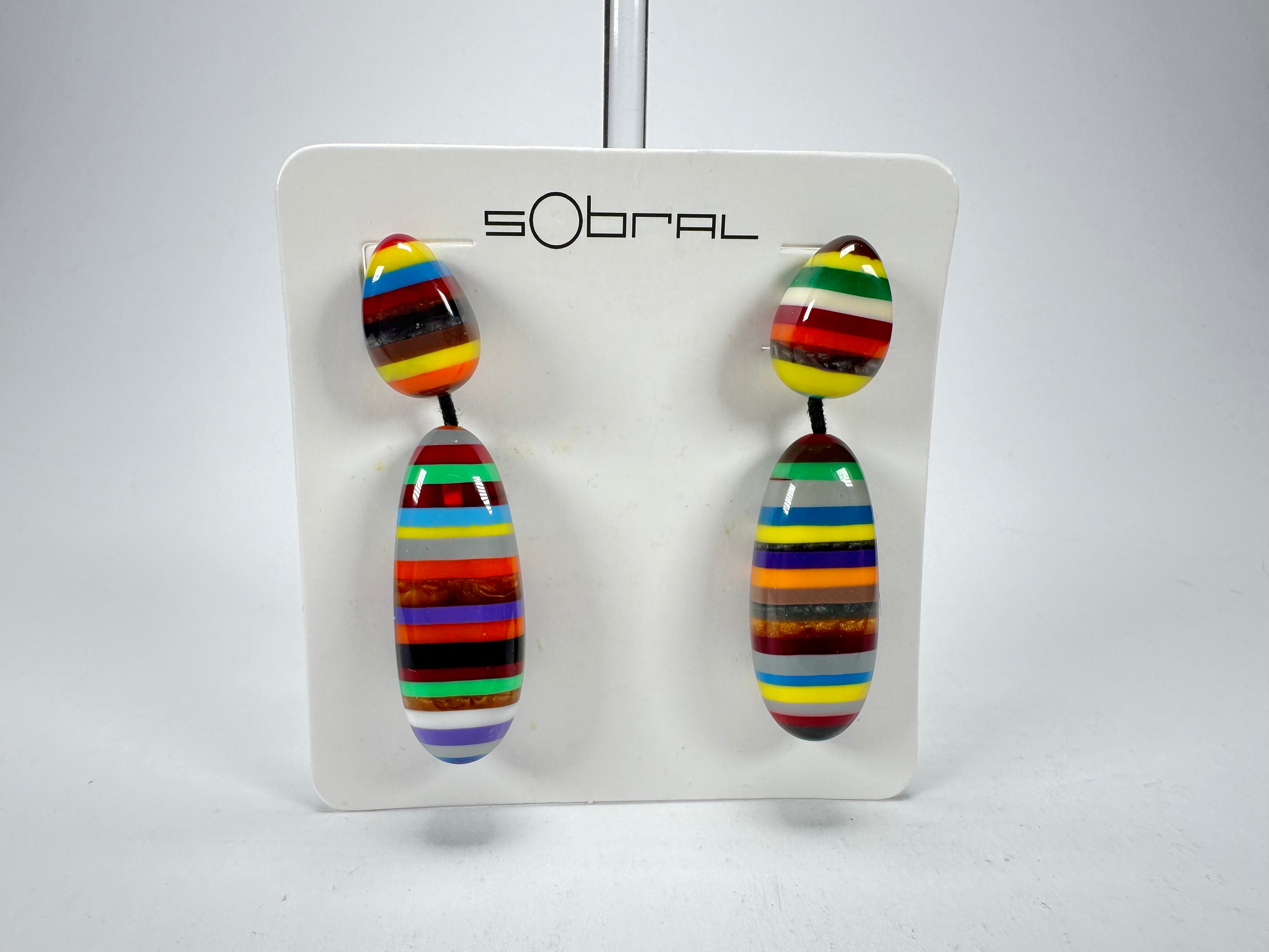 Sobral - Pop Art "Caillou" Resin Earrings ( 005427 )