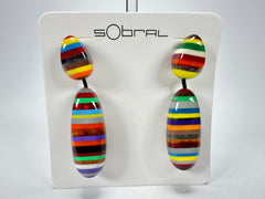 Sobral - Pop Art "Caillou" Resin Earrings ( 005427 )