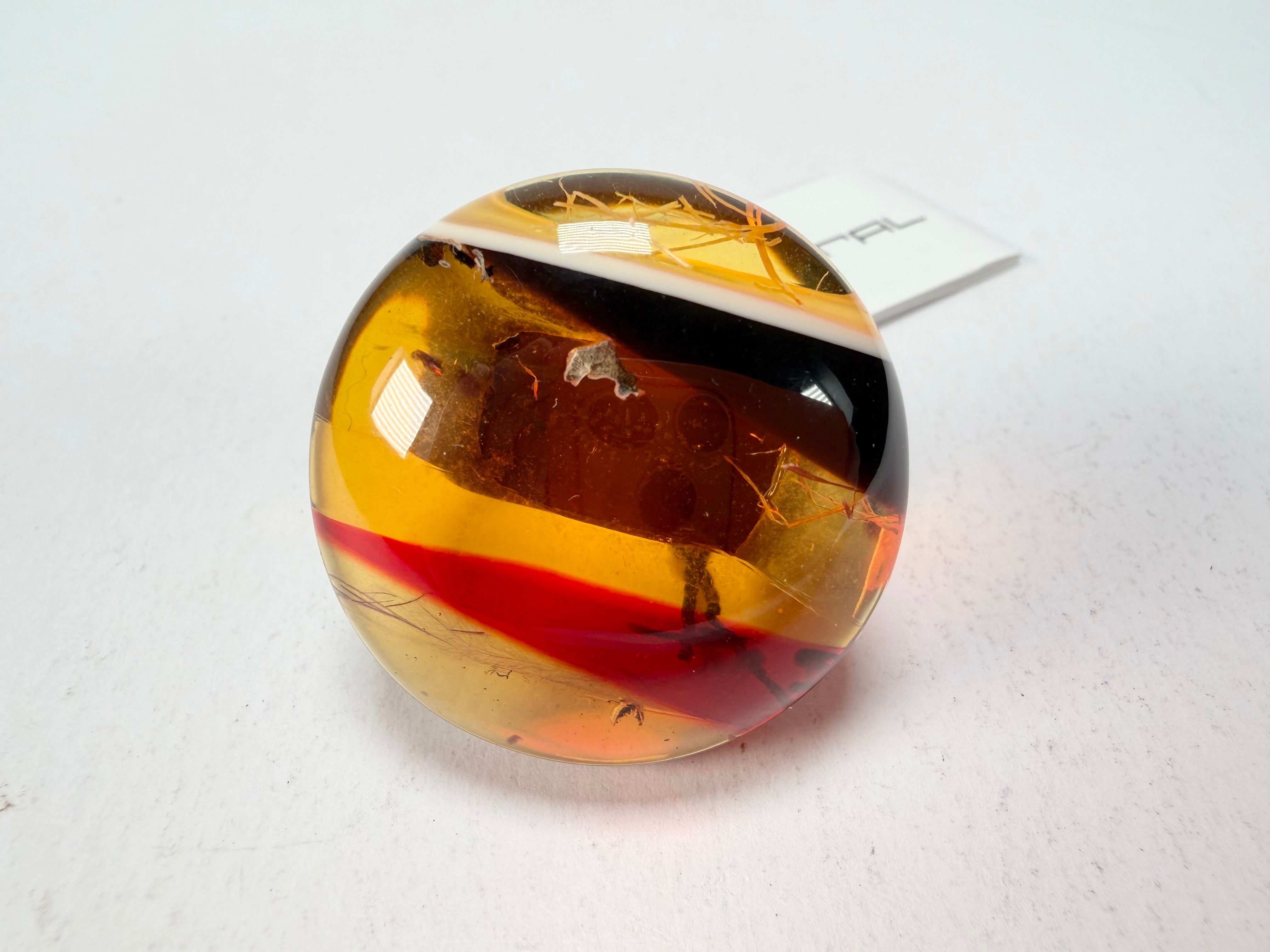 Sobral - Eco Amber "Onda" Resin Ring ( 005324 ) - Size UK N  / US 6.5