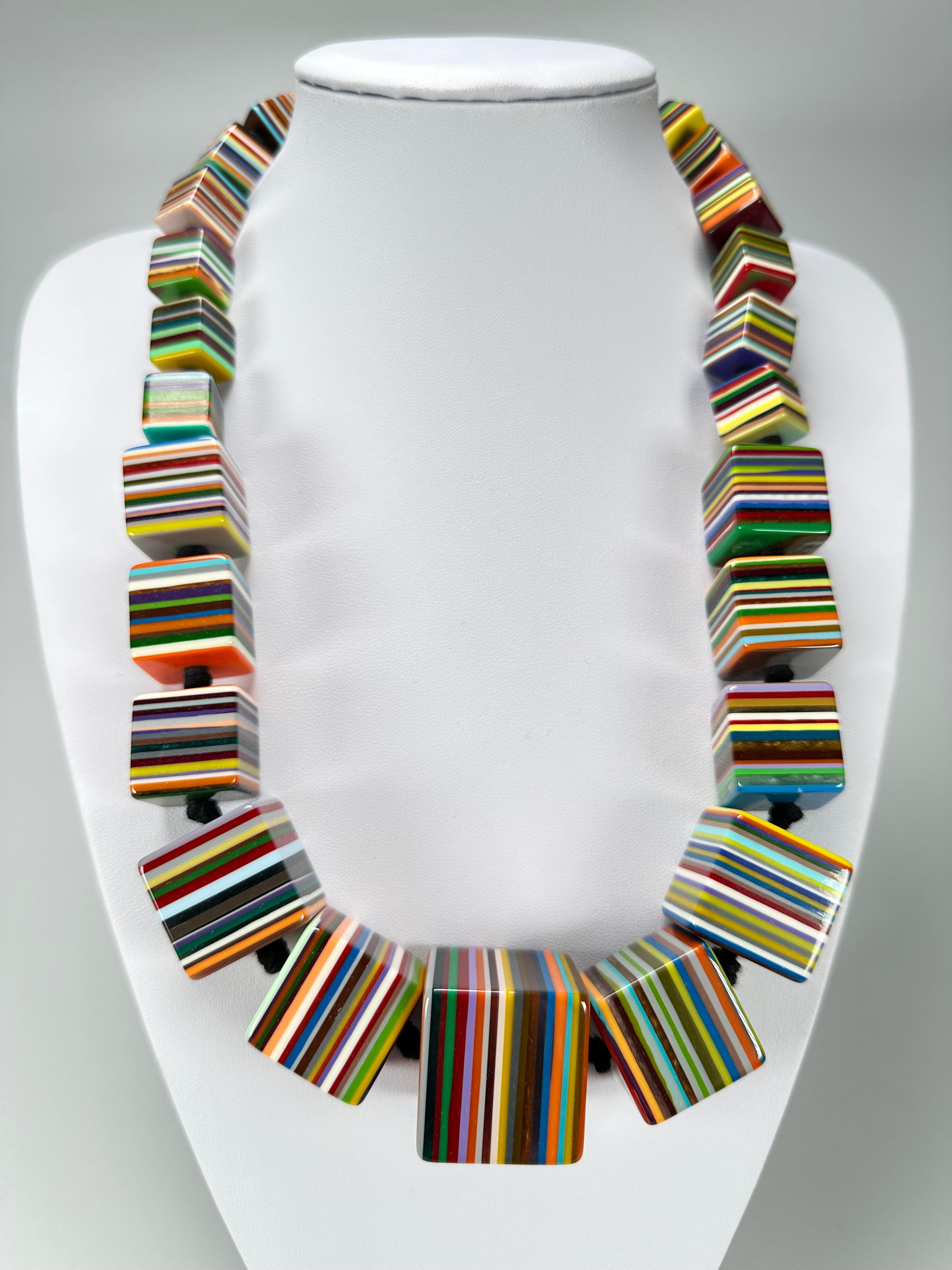 Sobral - Pop Art "K" Multi Cubes Resin Necklace ( 003624 )