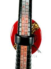 Sobral - Metalique "Munique" Orlando Red Resin Ring ( 005145 ) - Size UK N  / 7 US