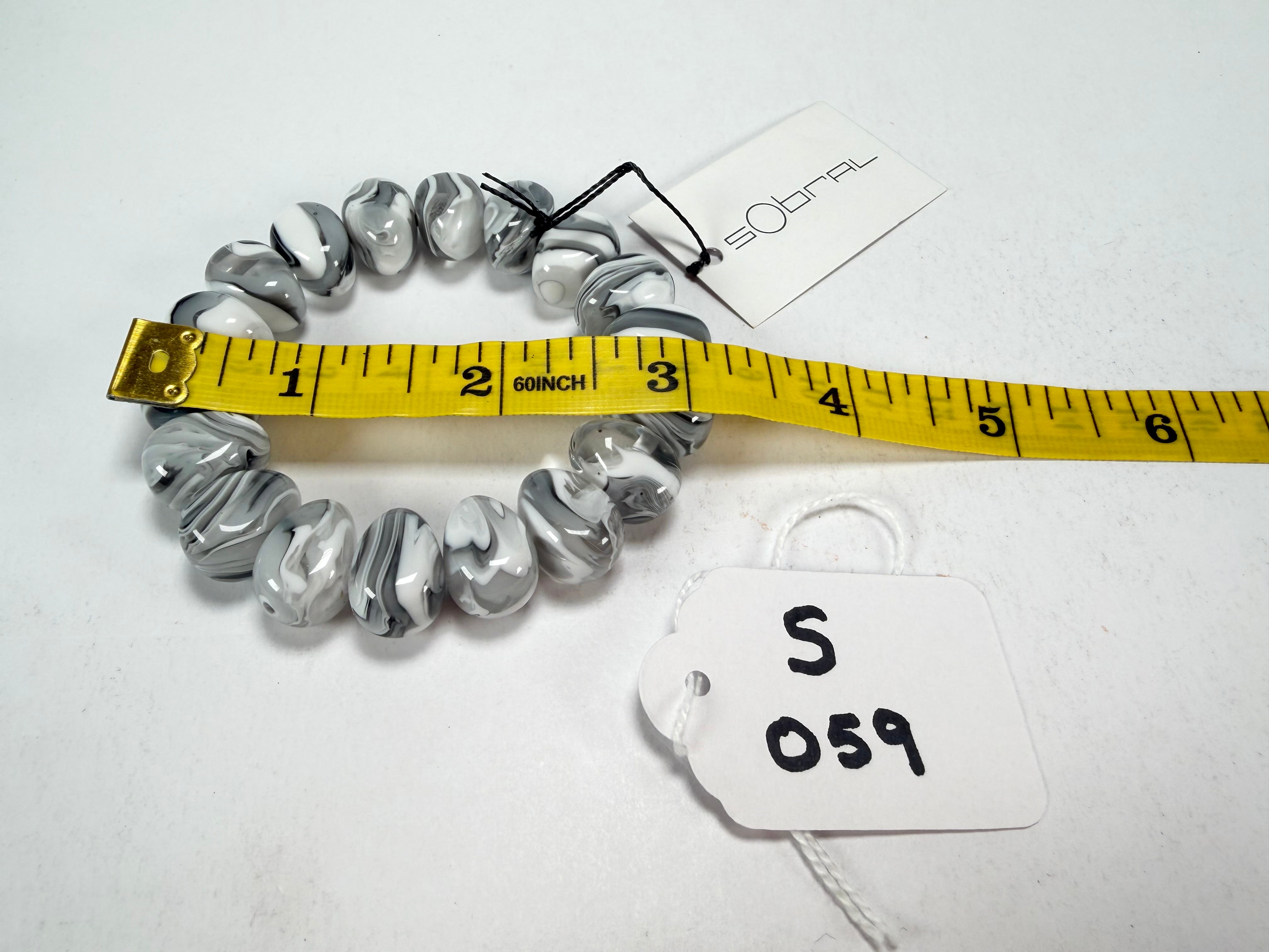 Sobral - Onda Gelo "Mini Pebbles" Studio Creation Elasticated Resin Bracelet ( 000000 )