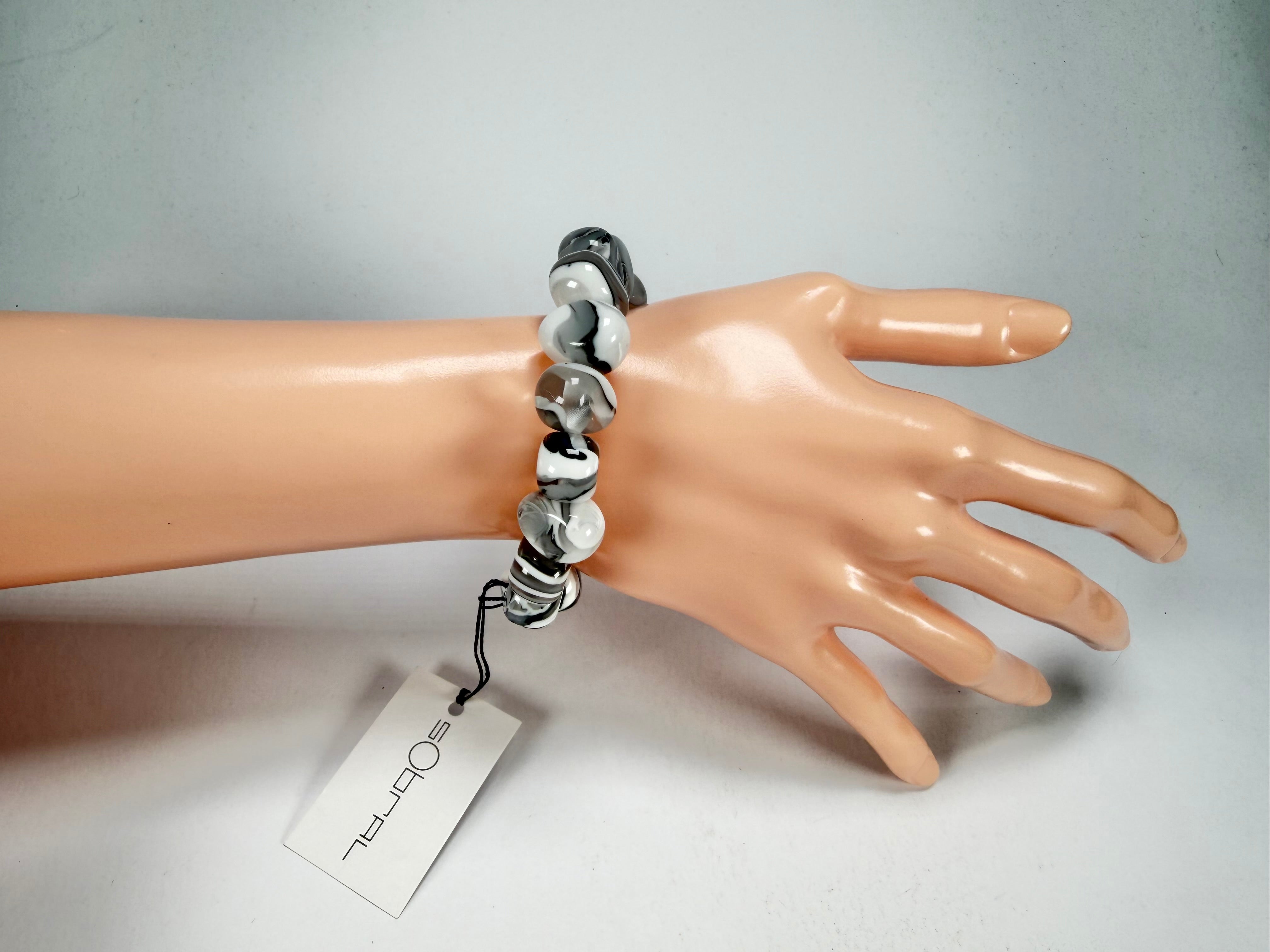 Sobral - Onda Gelo "Mini Pebbles" Studio Creation Elasticated Resin Bracelet ( 000000 )