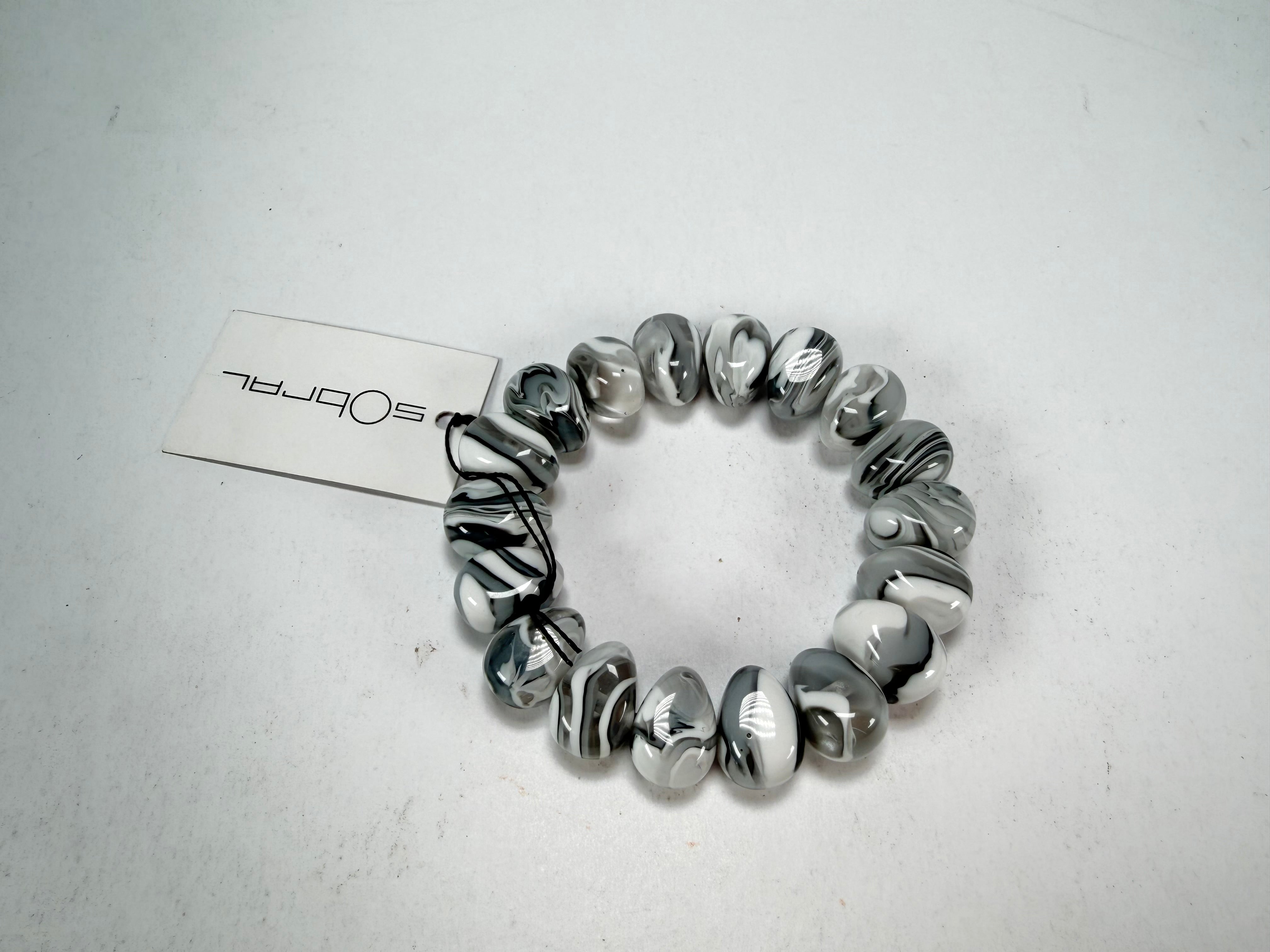 Sobral - Onda Gelo "Mini Pebbles" Studio Creation Elasticated Resin Bracelet ( 000000 )