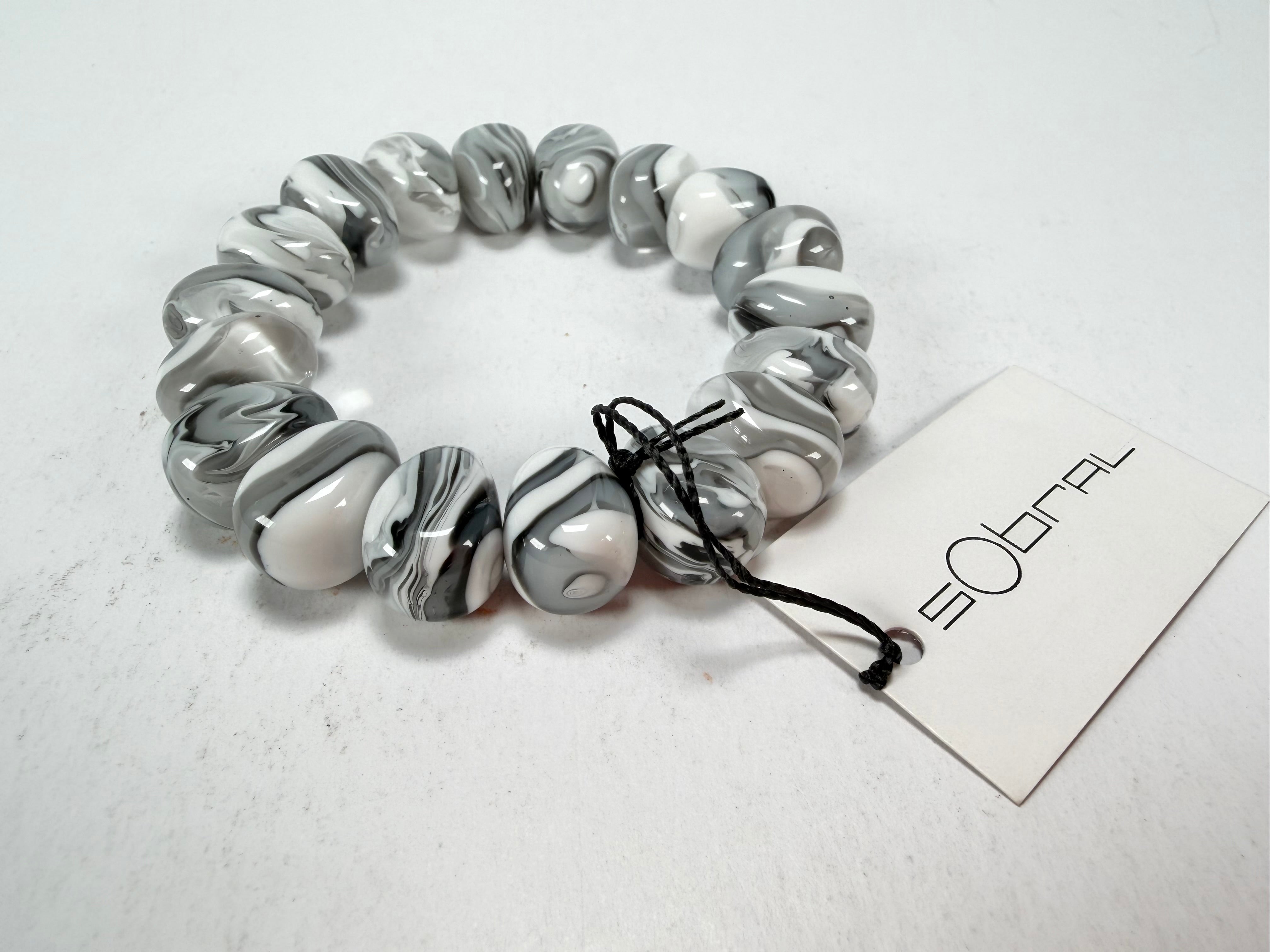 Sobral - Onda Gelo "Mini Pebbles" Studio Creation Elasticated Resin Bracelet ( 000000 )
