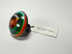 Sobral - Multi-Colour "Moscou K" Resin Ring ( 003605 ) - Size UK Q / US 8
