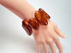 Sobral - Honey "Onda" Elasticated Resin Bracelet ( 005329 )