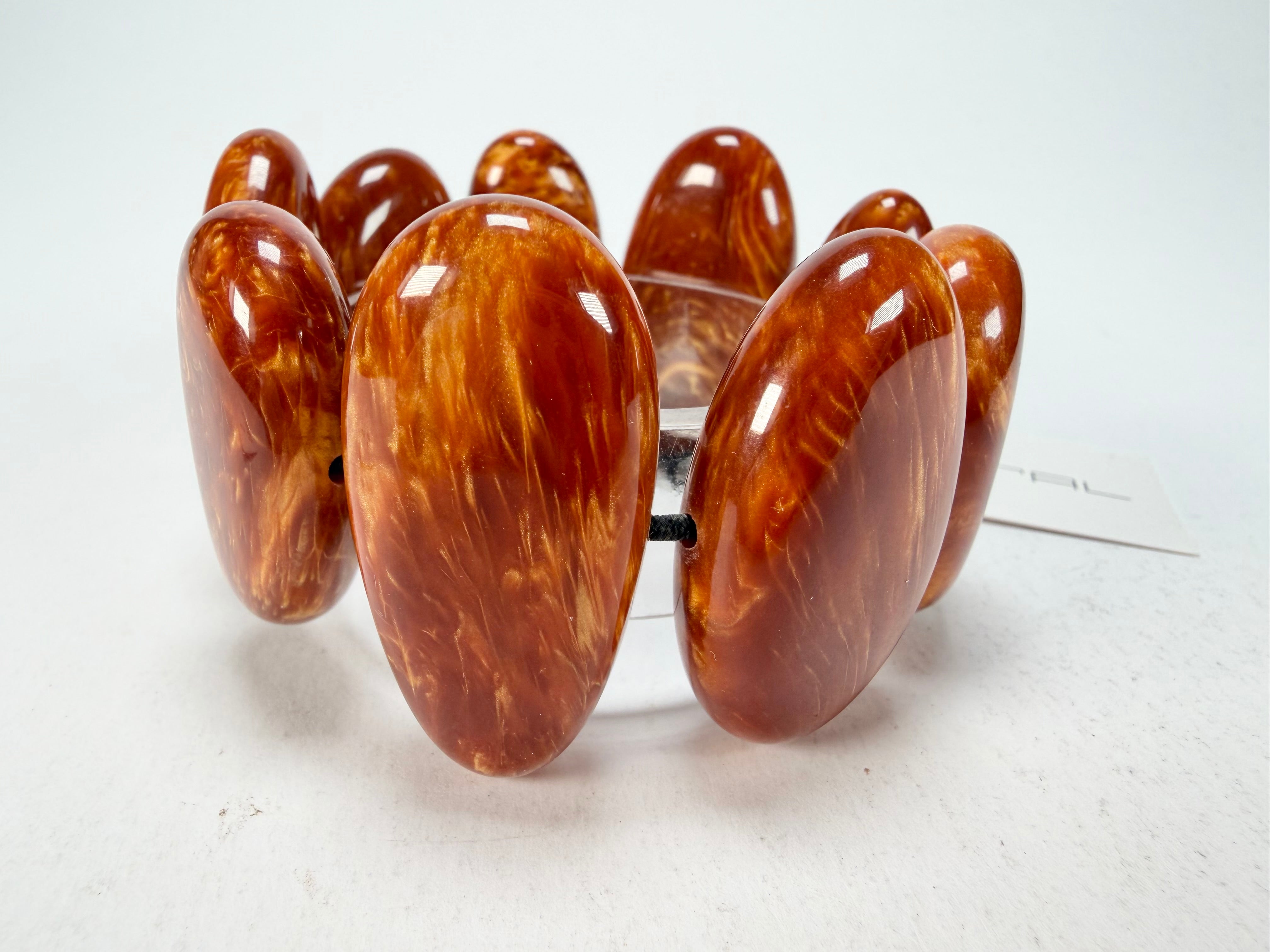 Sobral - Honey "Onda" Elasticated Resin Bracelet ( 005329 )