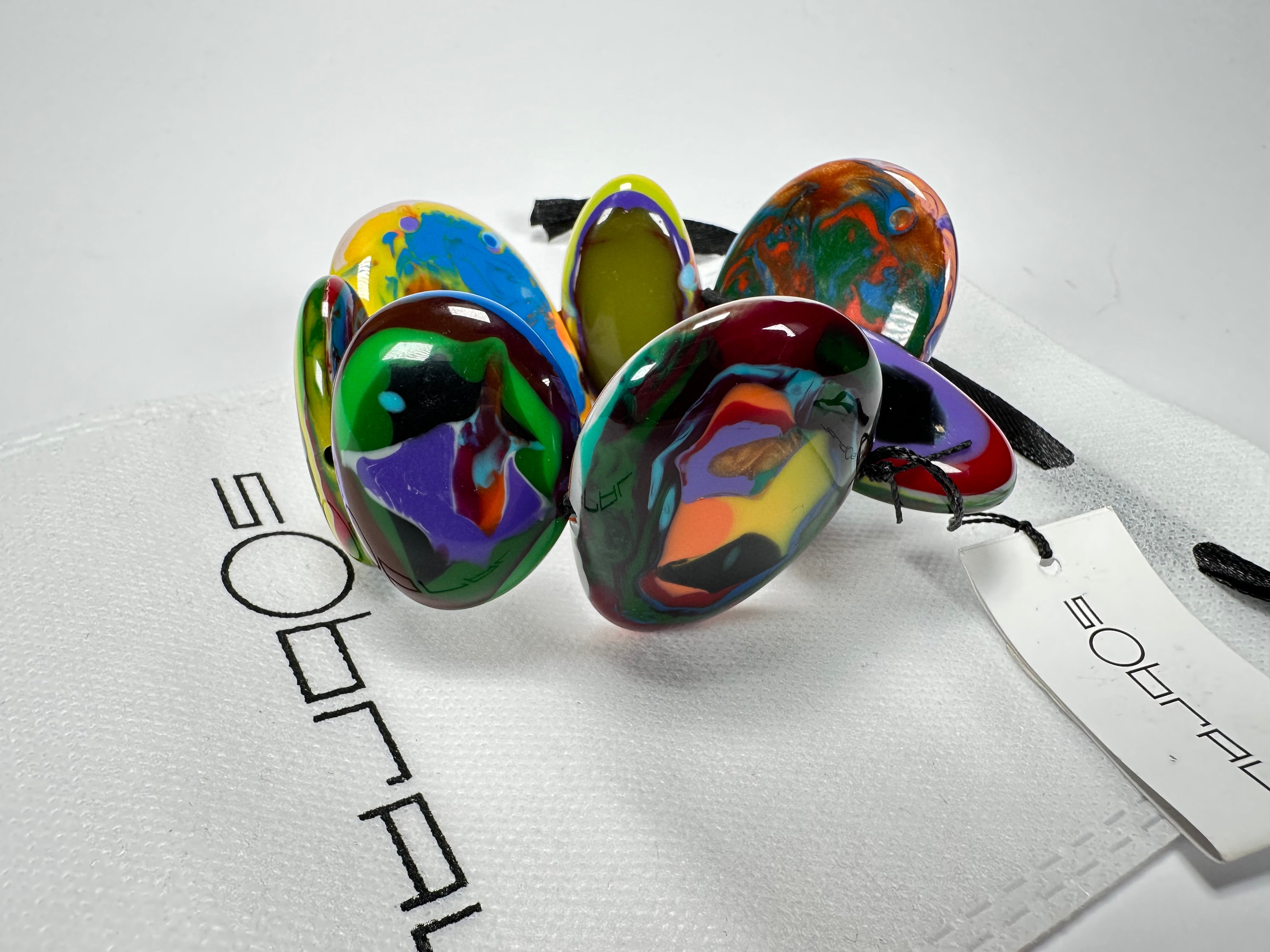 Sobral - Multi-Colour "Wassily" Elasticated Resin Bracelet ( 003716 )
