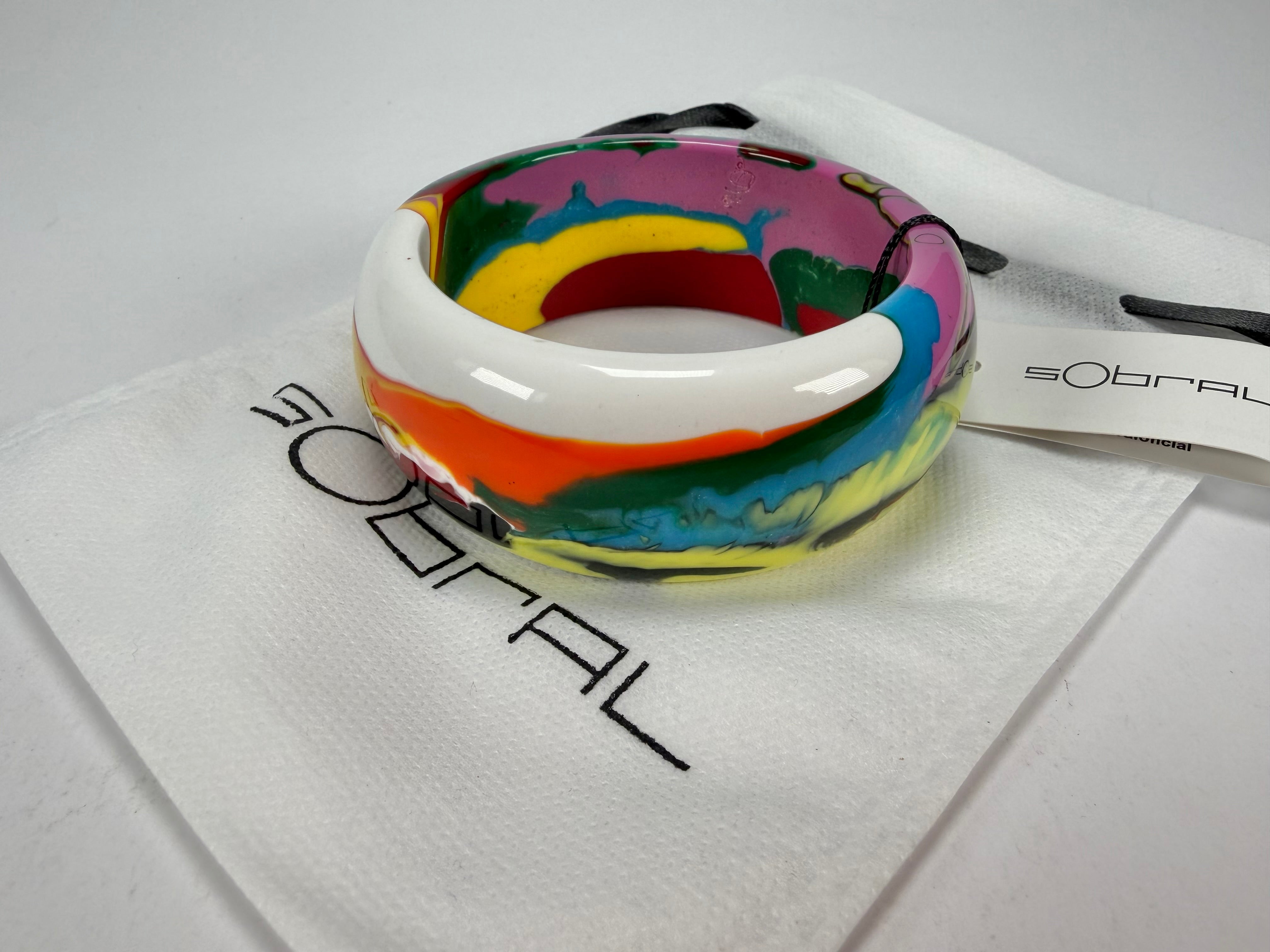 Sobral - Multi-Colour "PB34 Pollock" Resin Solid Bangle ( 002444 )
