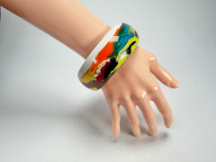 Sobral - Multi-Colour "PB34 Pollock" Resin Solid Bangle ( 002444 )