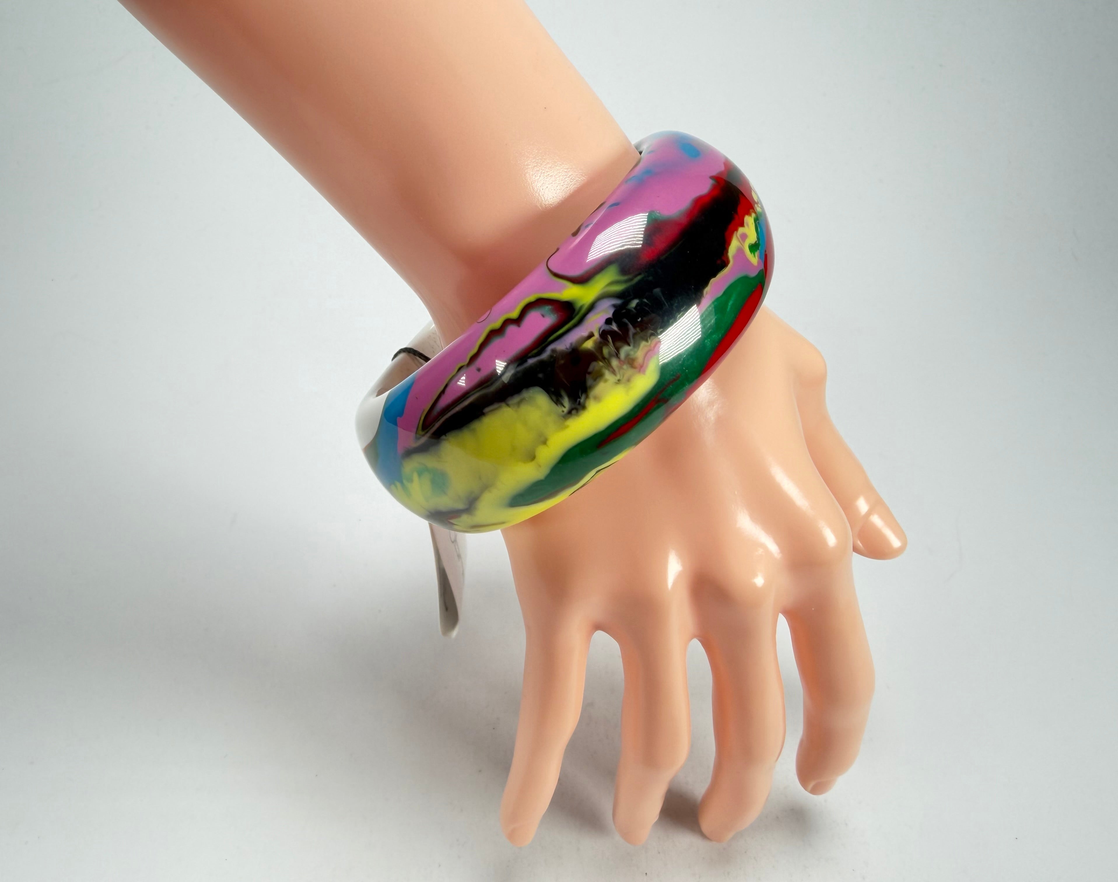 Sobral - Multi-Colour "PB34 Pollock" Resin Solid Bangle ( 002444 )