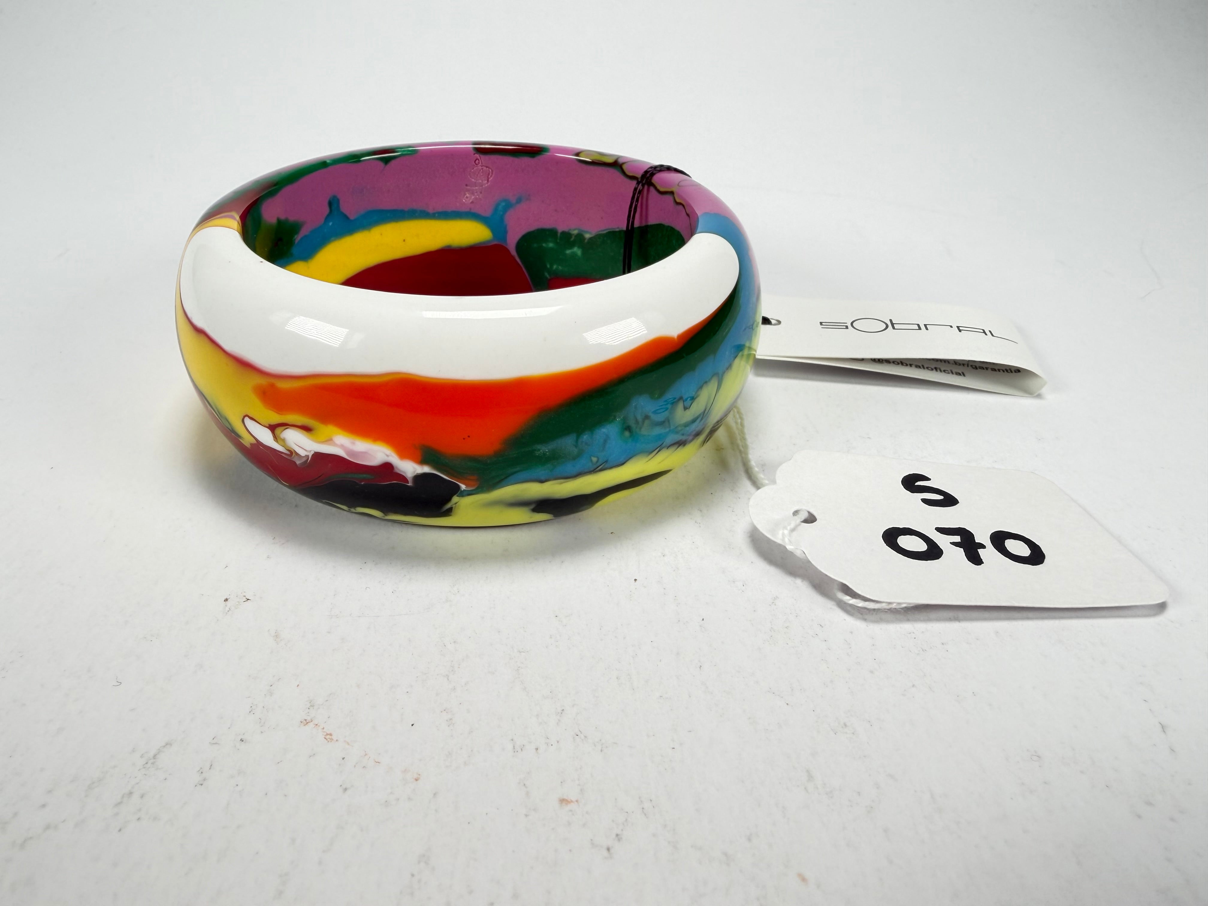 Sobral - Multi-Colour "PB34 Pollock" Resin Solid Bangle ( 002444 )