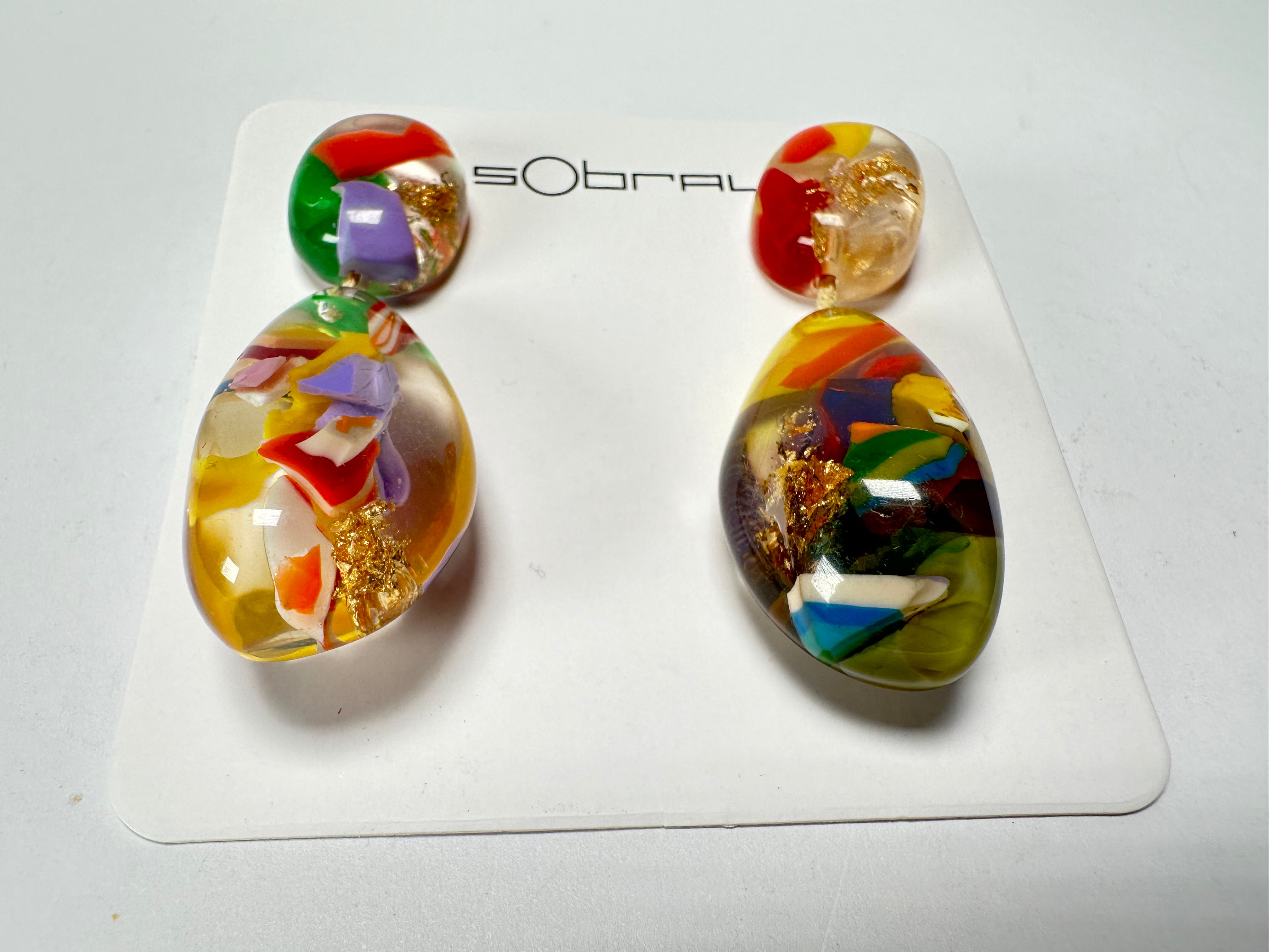 Sobral - Past Present "Recreio" Resin Earrings ( 005090 )