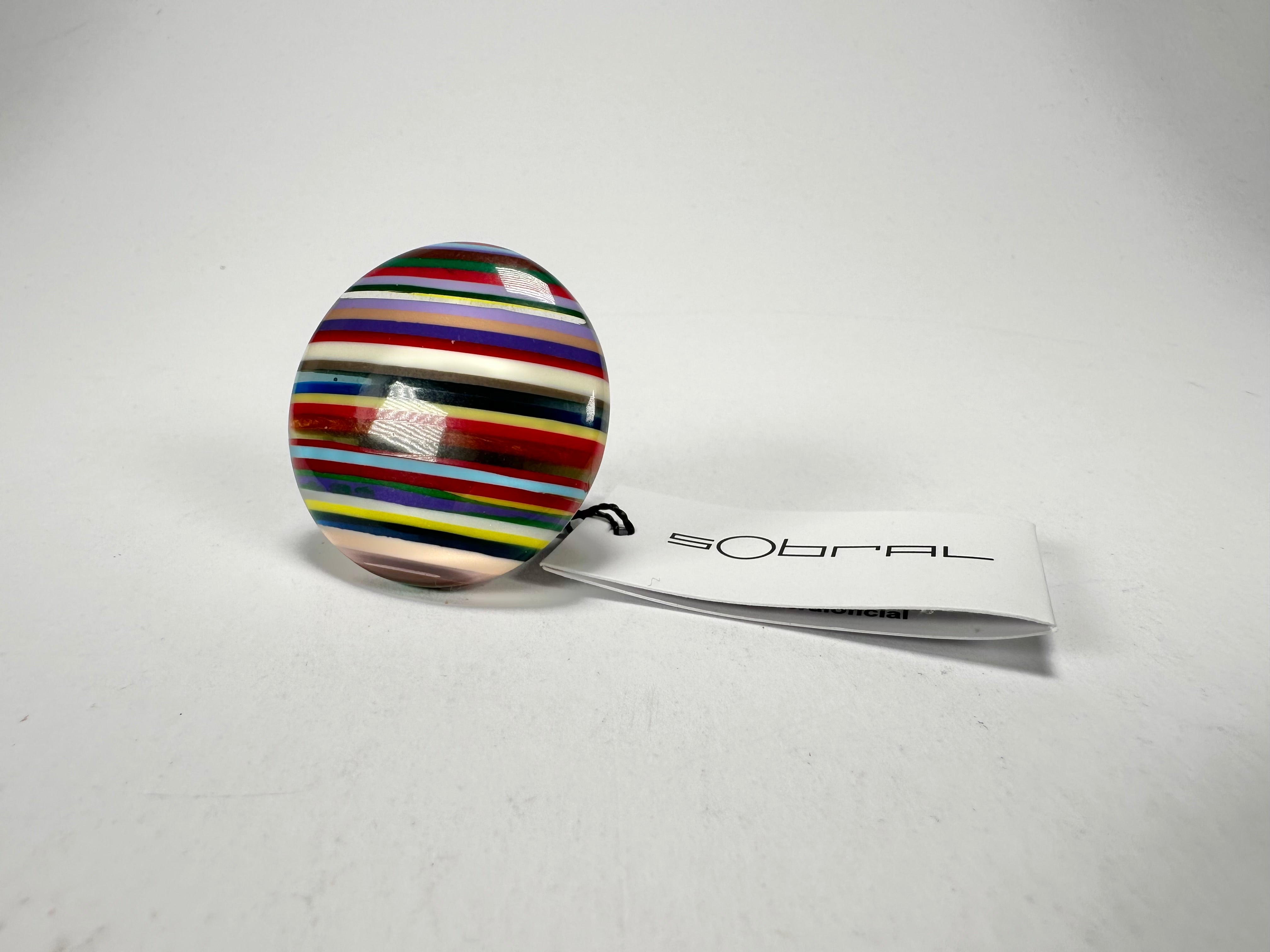 Sobral - Pop Art "Bead Efeitos" Resin Ring ( 004764 ) - Size UK M / US 6