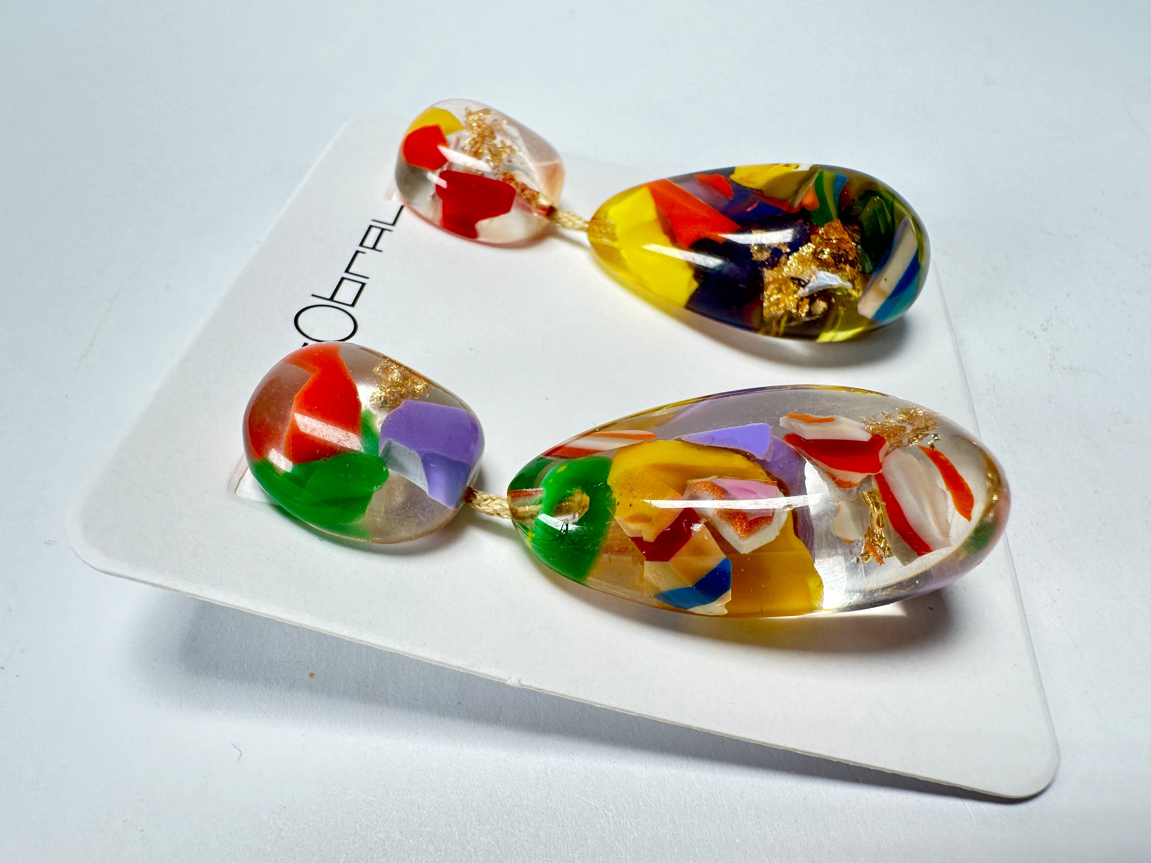 Sobral - Past Present "Recreio" Resin Earrings ( 005090 )