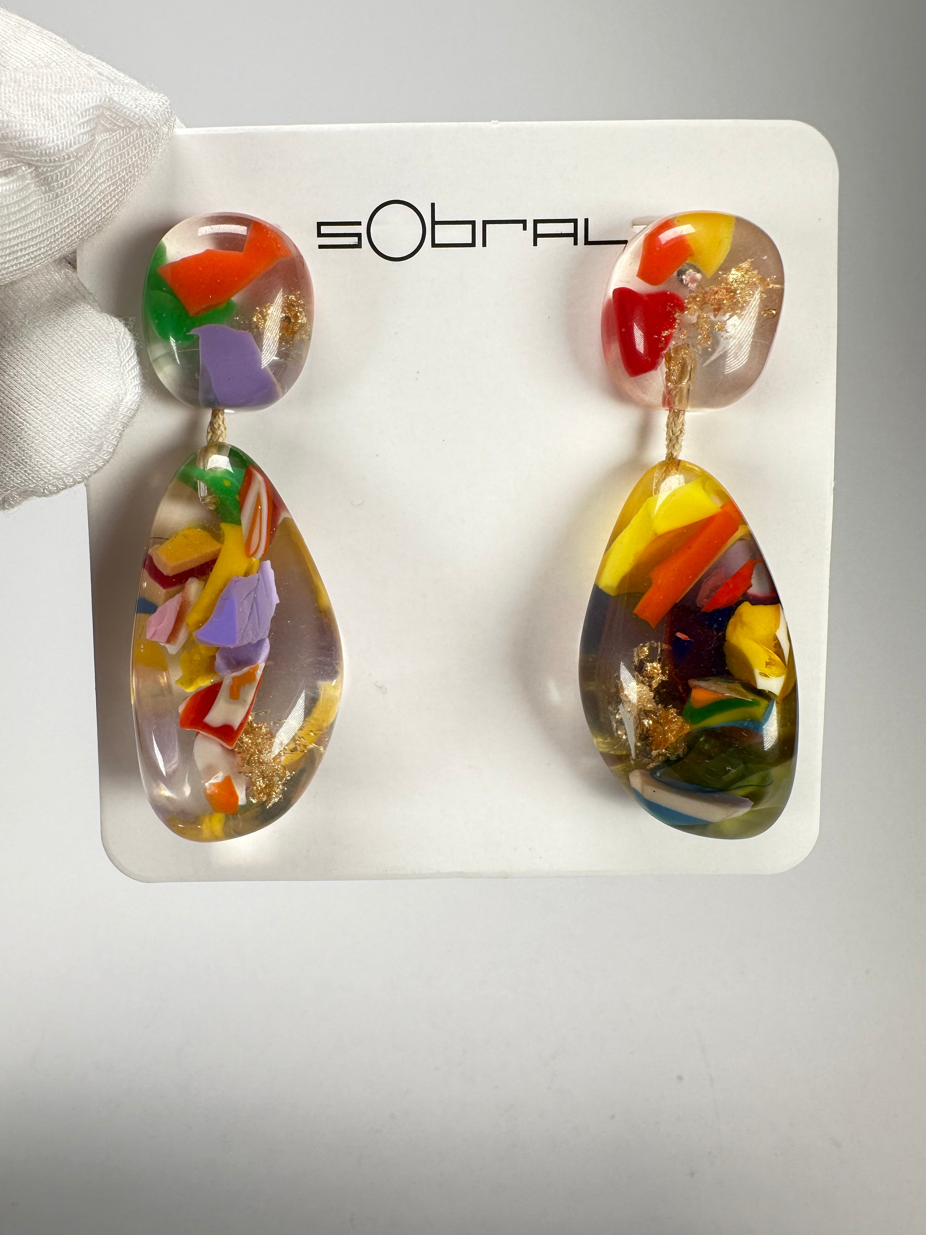 Sobral - Past Present "Recreio" Resin Earrings ( 005090 )