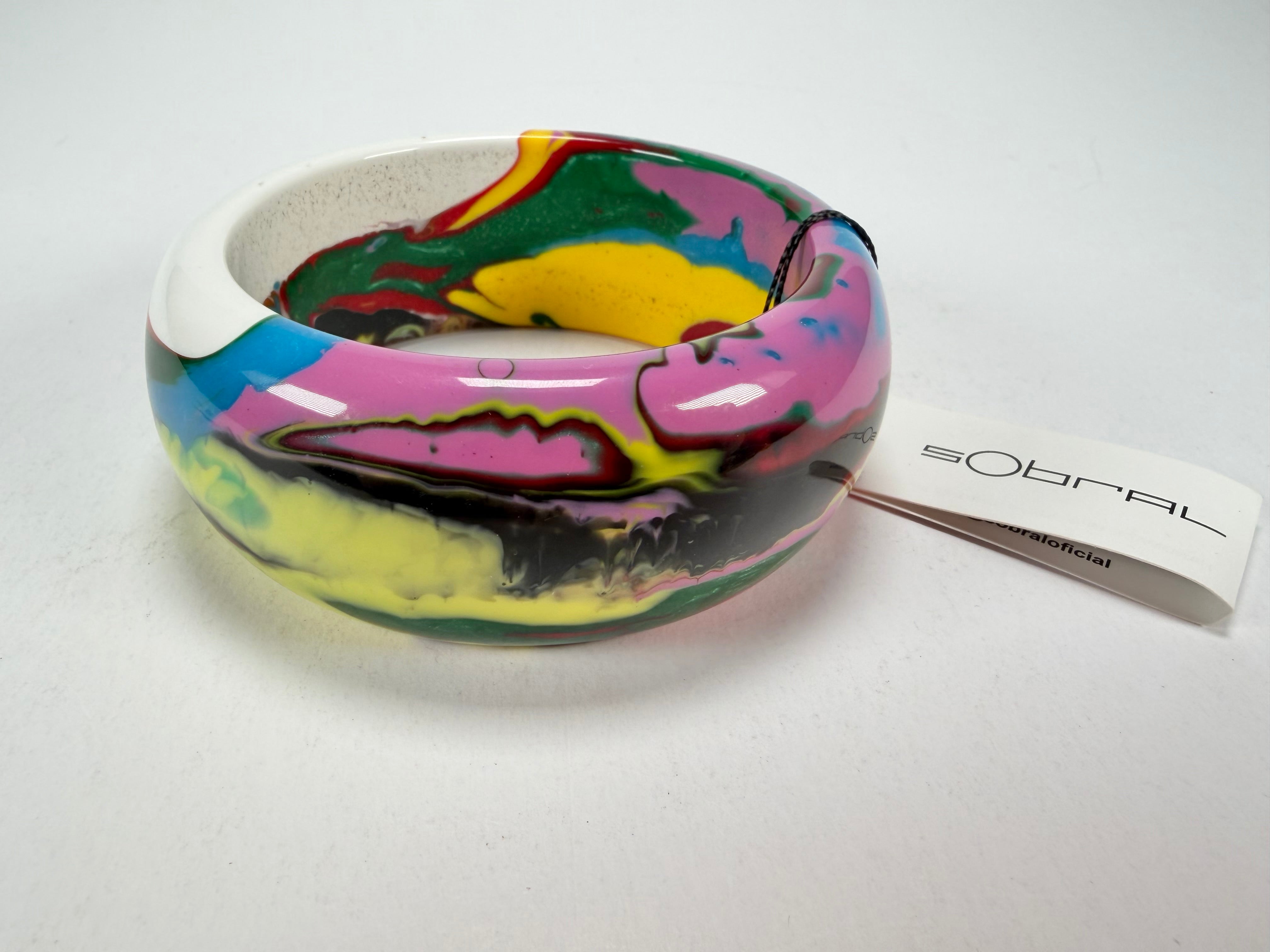 Sobral - Multi-Colour "PB34 Pollock" Resin Solid Bangle ( 002444 )