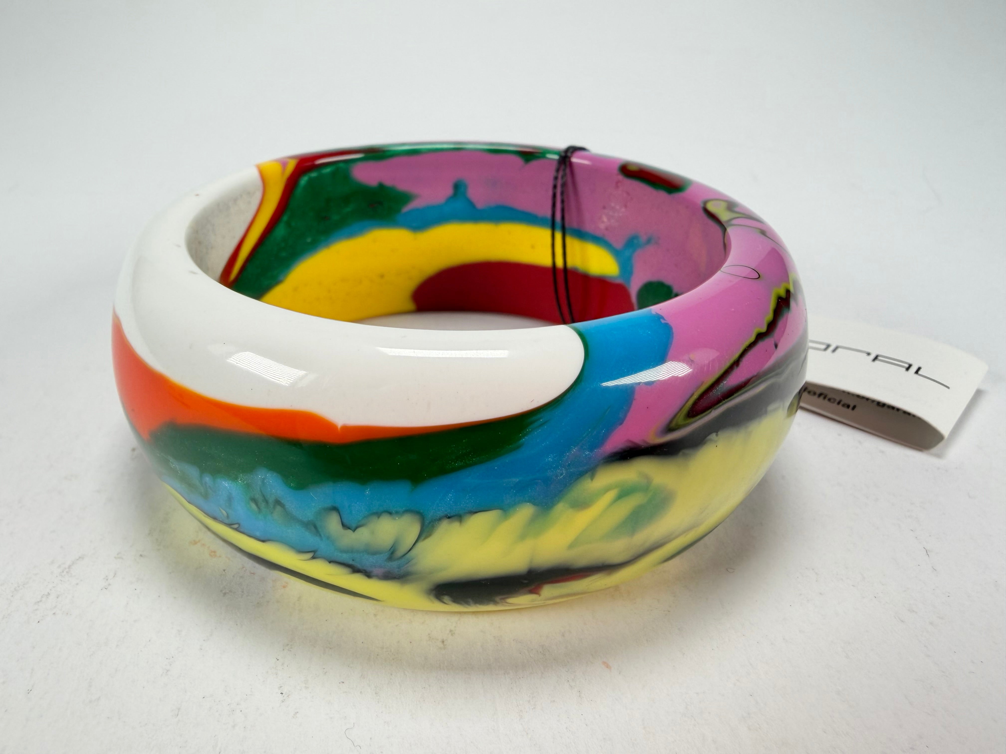 Sobral - Multi-Colour "PB34 Pollock" Resin Solid Bangle ( 002444 )