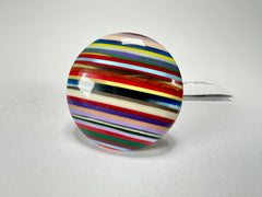 Sobral - Pop Art "Bead Efeitos" Resin Ring ( 004764 ) - Size UK M / US 6