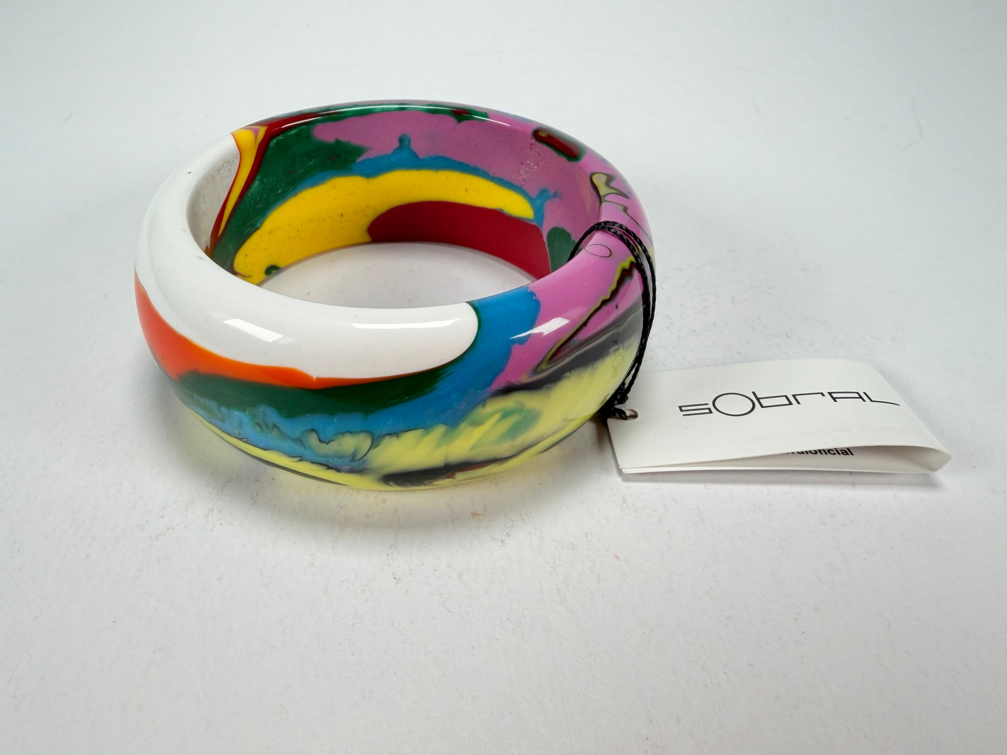 Sobral - Multi-Colour "PB34 Pollock" Resin Solid Bangle ( 002444 )
