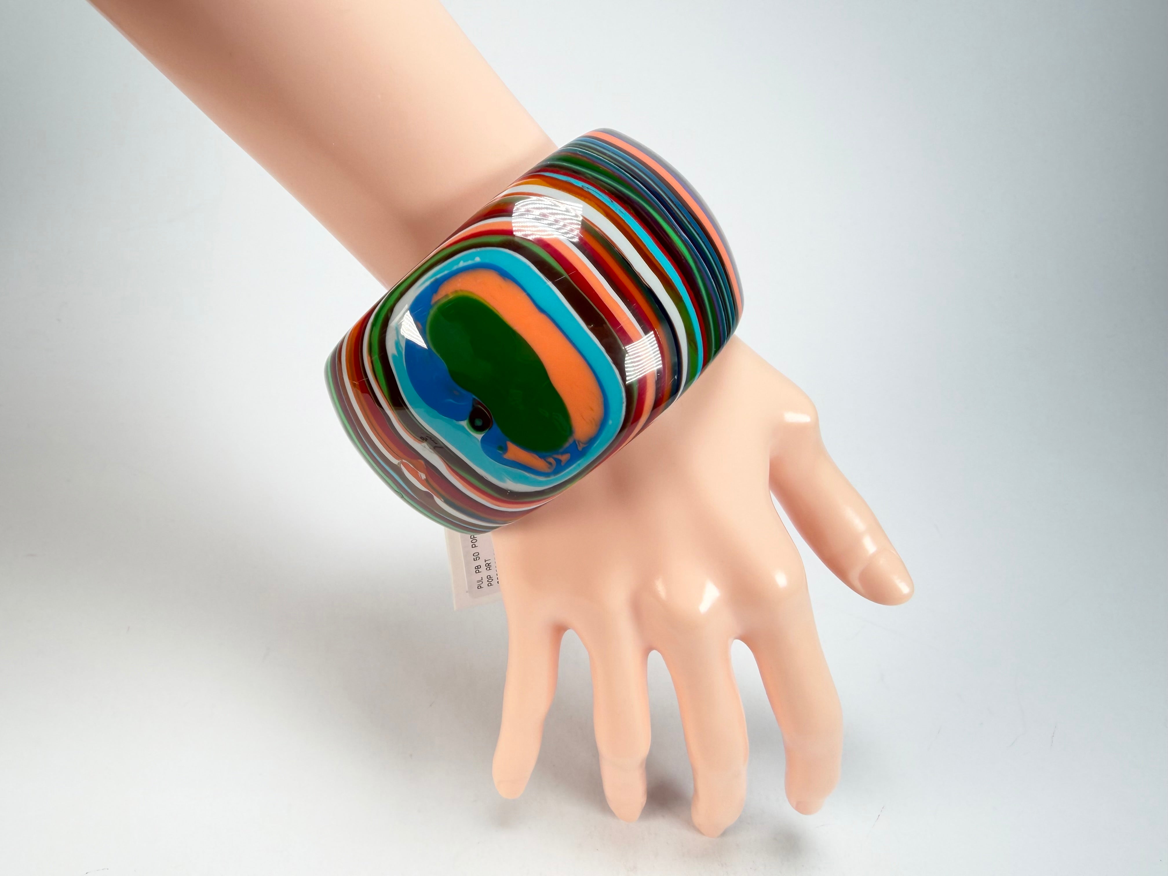 Sobral - Pop Art "PB 50" Solid Resin Bangle ( 000932 )