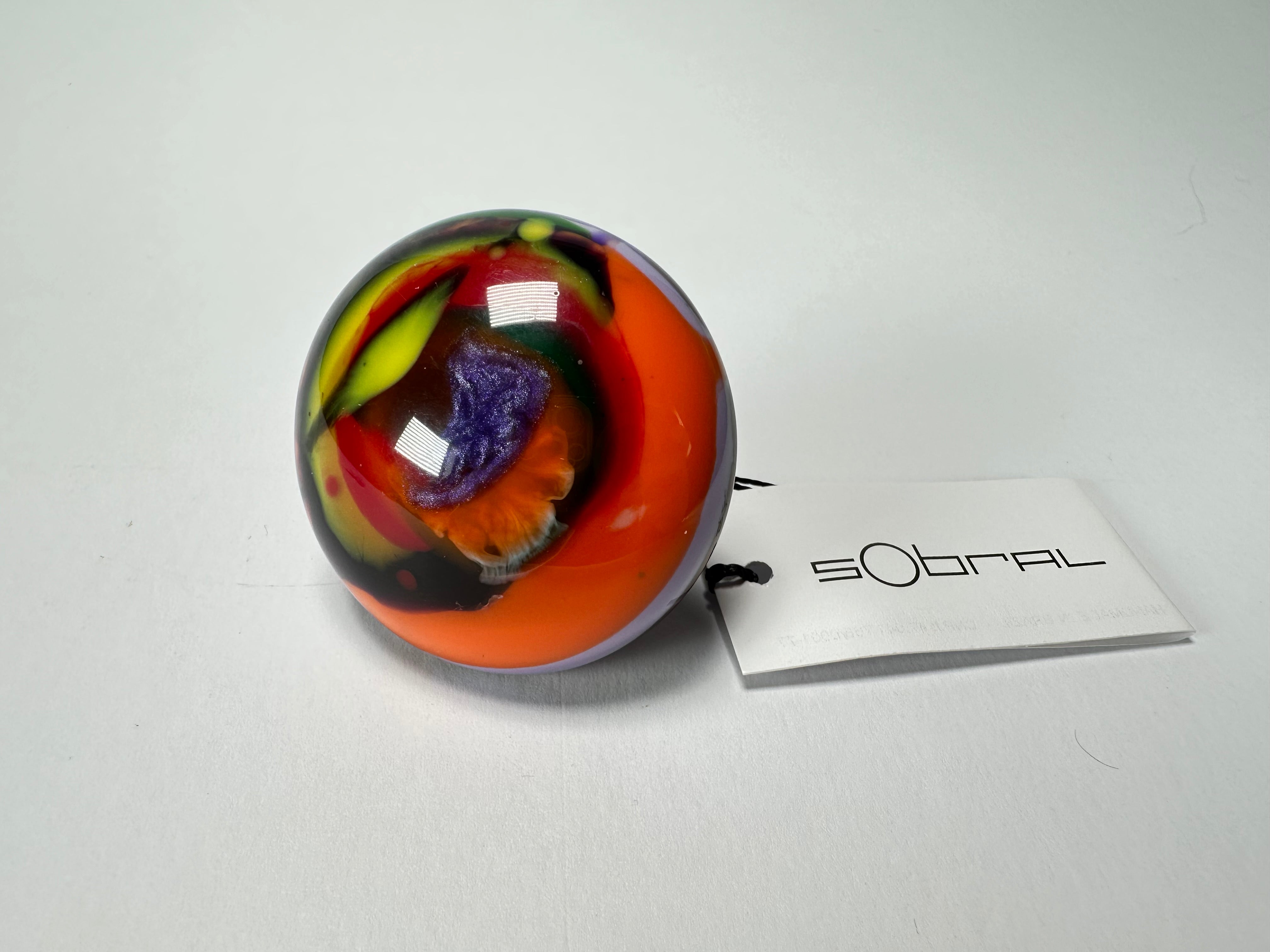 Sobral - Multi-Colour "Moscou K" Resin Ring ( 003605 ) - Size UK R / US 9