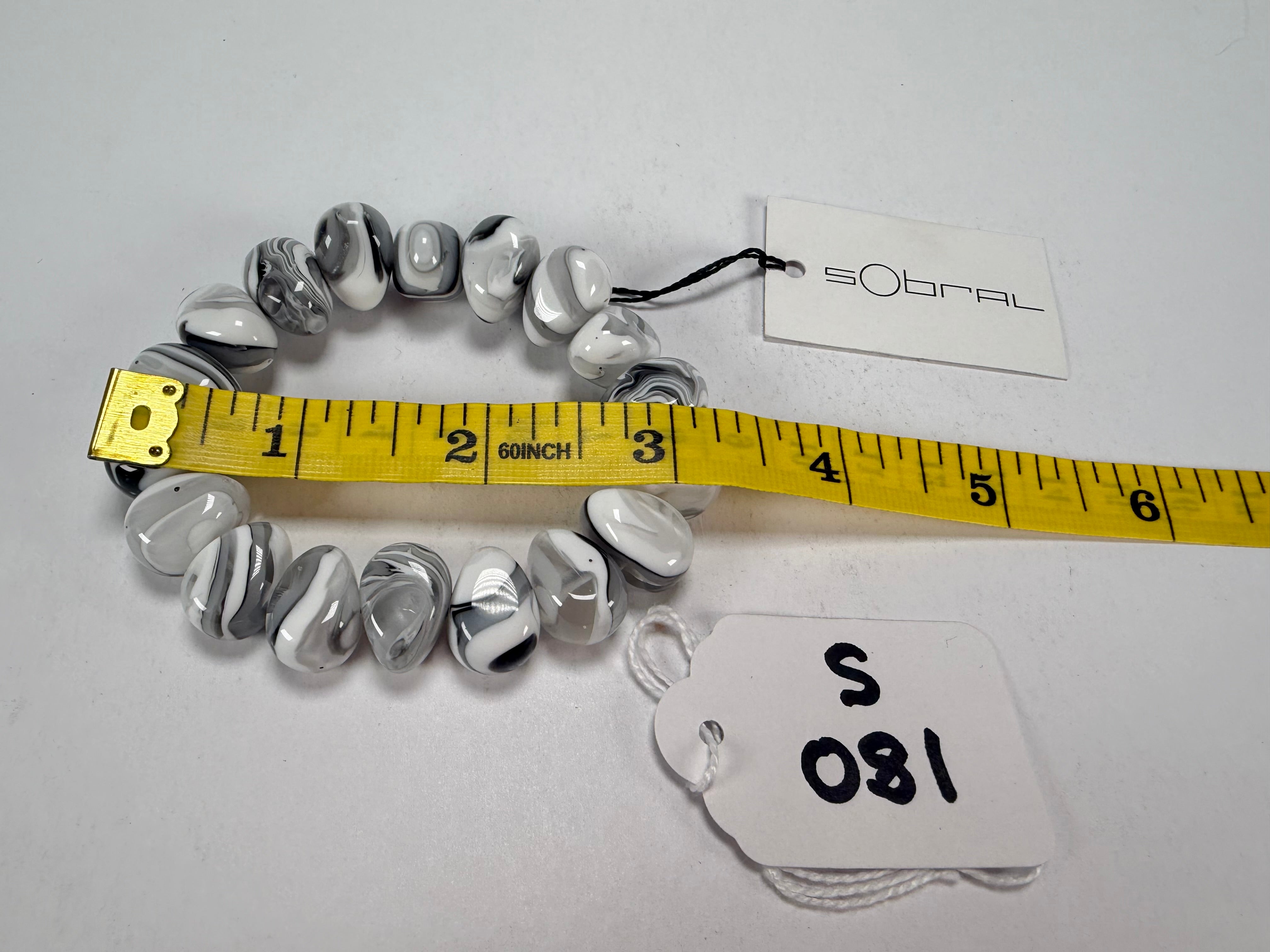 Sobral - Onda Gelo "Mini Pebbles" Studio Creation Elasticated Resin Bracelet ( 000000 )