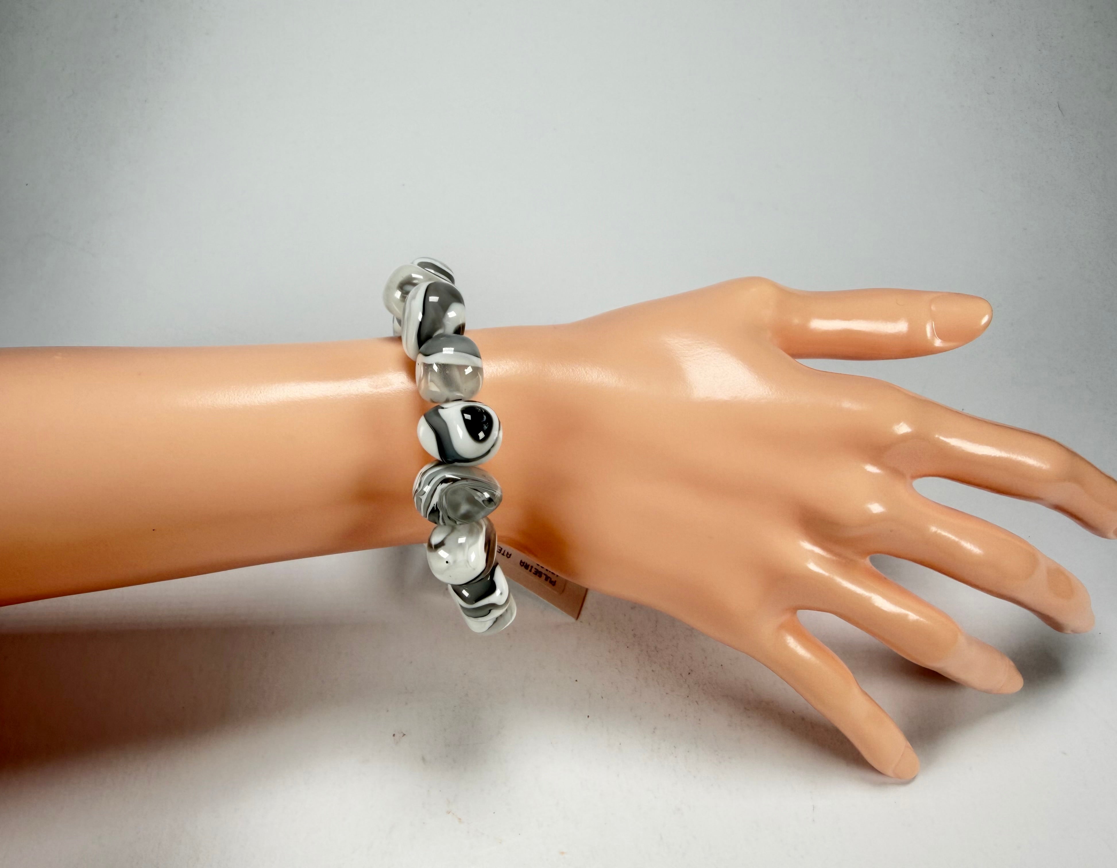 Sobral - Onda Gelo "Mini Pebbles" Studio Creation Elasticated Resin Bracelet ( 000000 )