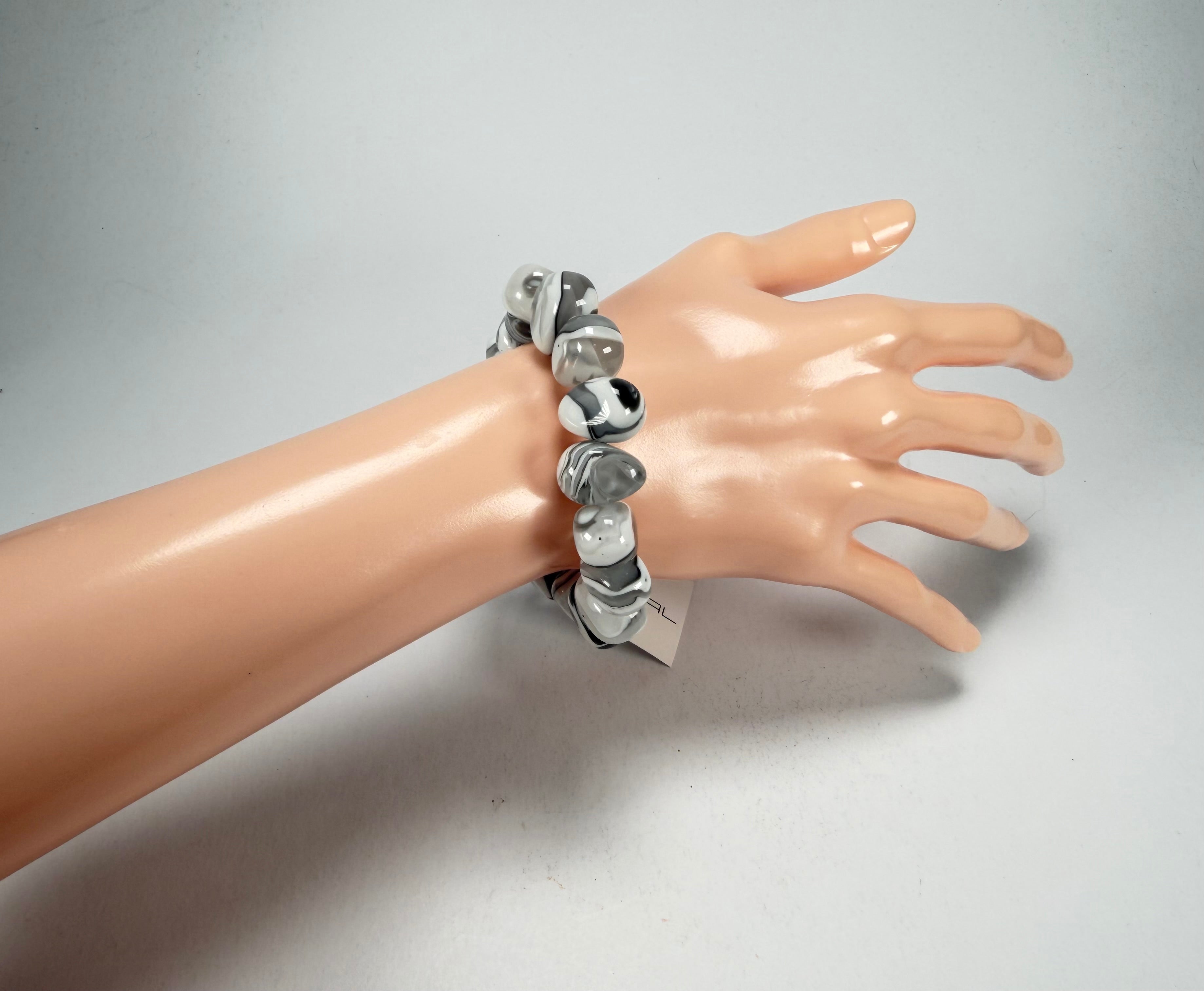 Sobral - Onda Gelo "Mini Pebbles" Studio Creation Elasticated Resin Bracelet ( 000000 )