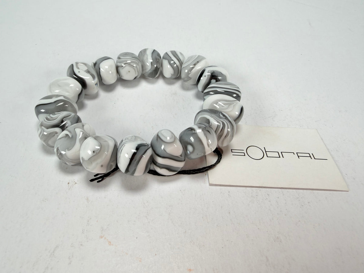 Sobral - Onda Gelo "Mini Pebbles" Studio Creation Elasticated Resin Bracelet ( 000000 )
