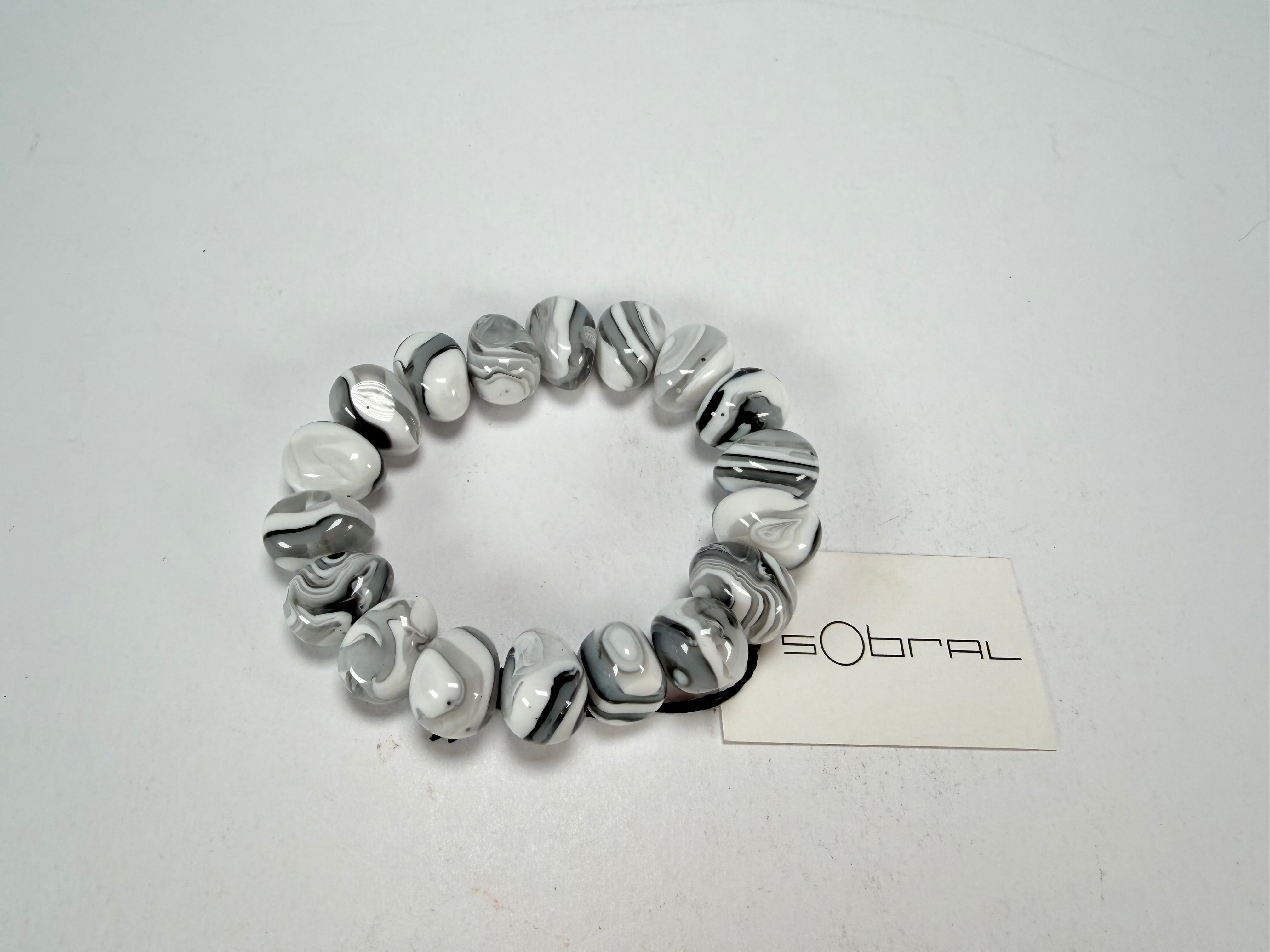 Sobral - Onda Gelo "Mini Pebbles" Studio Creation Elasticated Resin Bracelet ( 000000 )