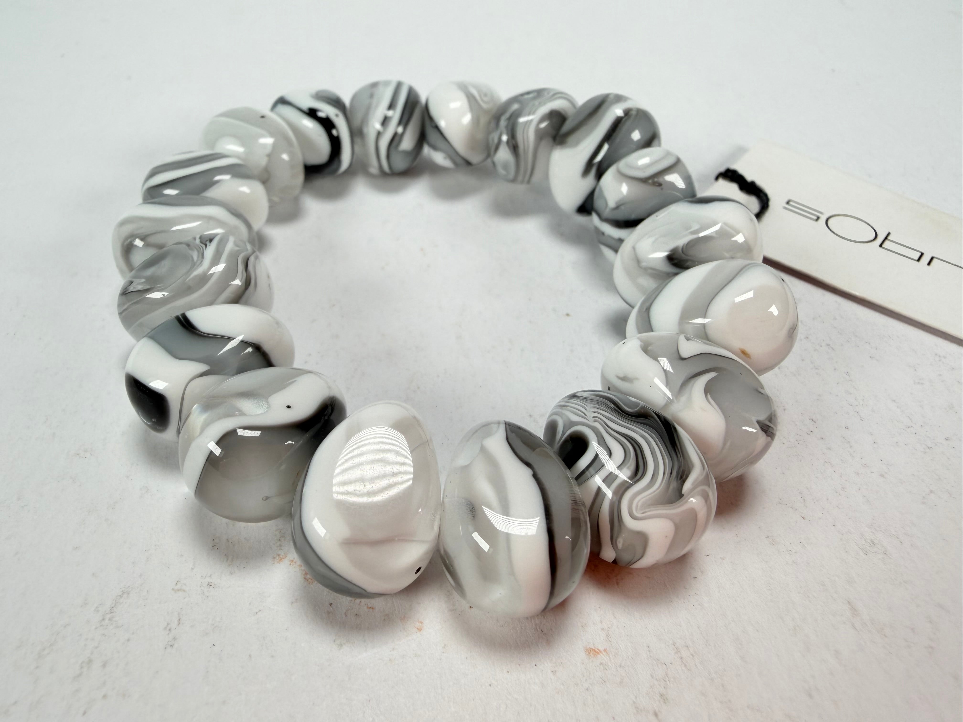 Sobral - Onda Gelo "Mini Pebbles" Studio Creation Elasticated Resin Bracelet ( 000000 )