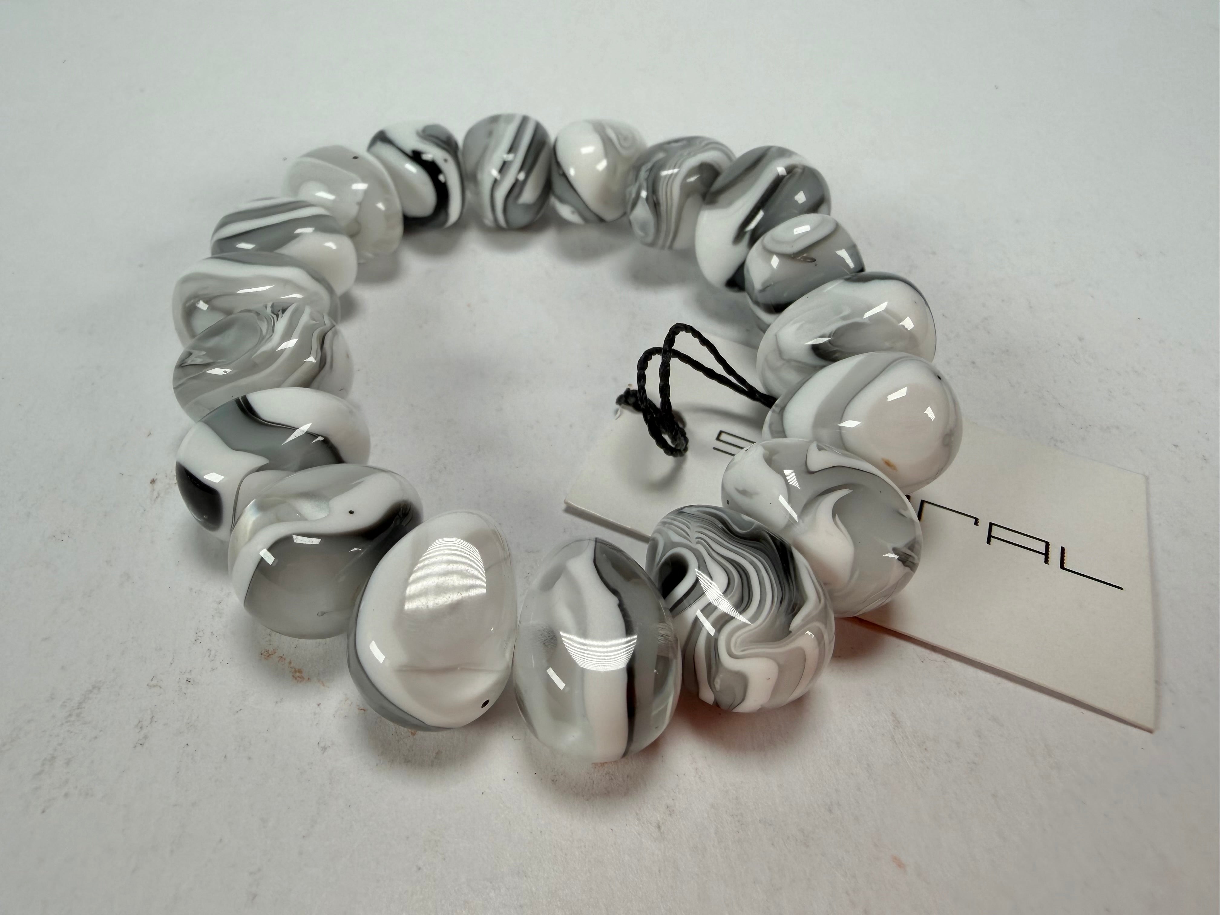 Sobral - Onda Gelo "Mini Pebbles" Studio Creation Elasticated Resin Bracelet ( 000000 )