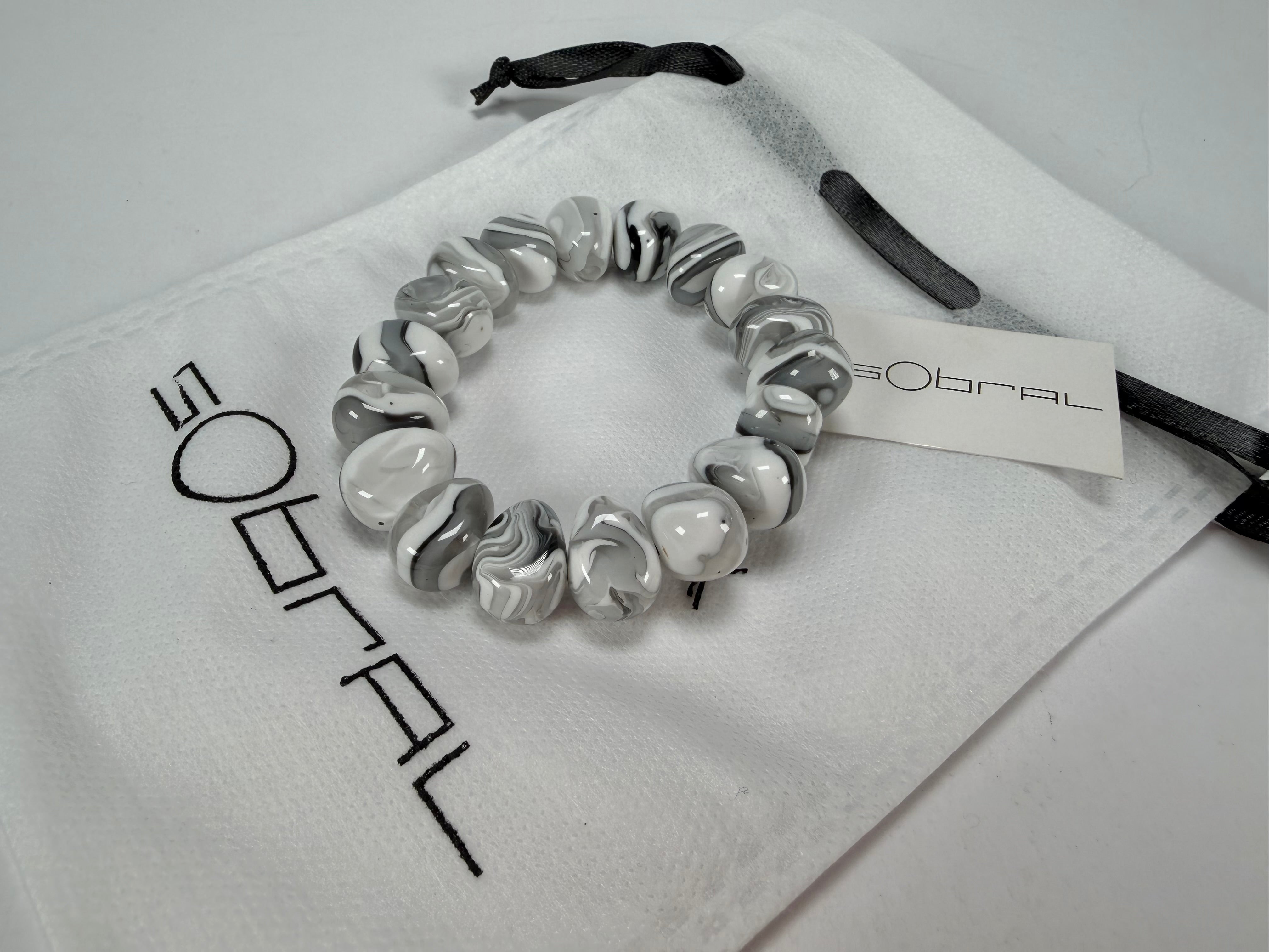 Sobral - Onda Gelo "Mini Pebbles" Studio Creation Elasticated Resin Bracelet ( 000000 )