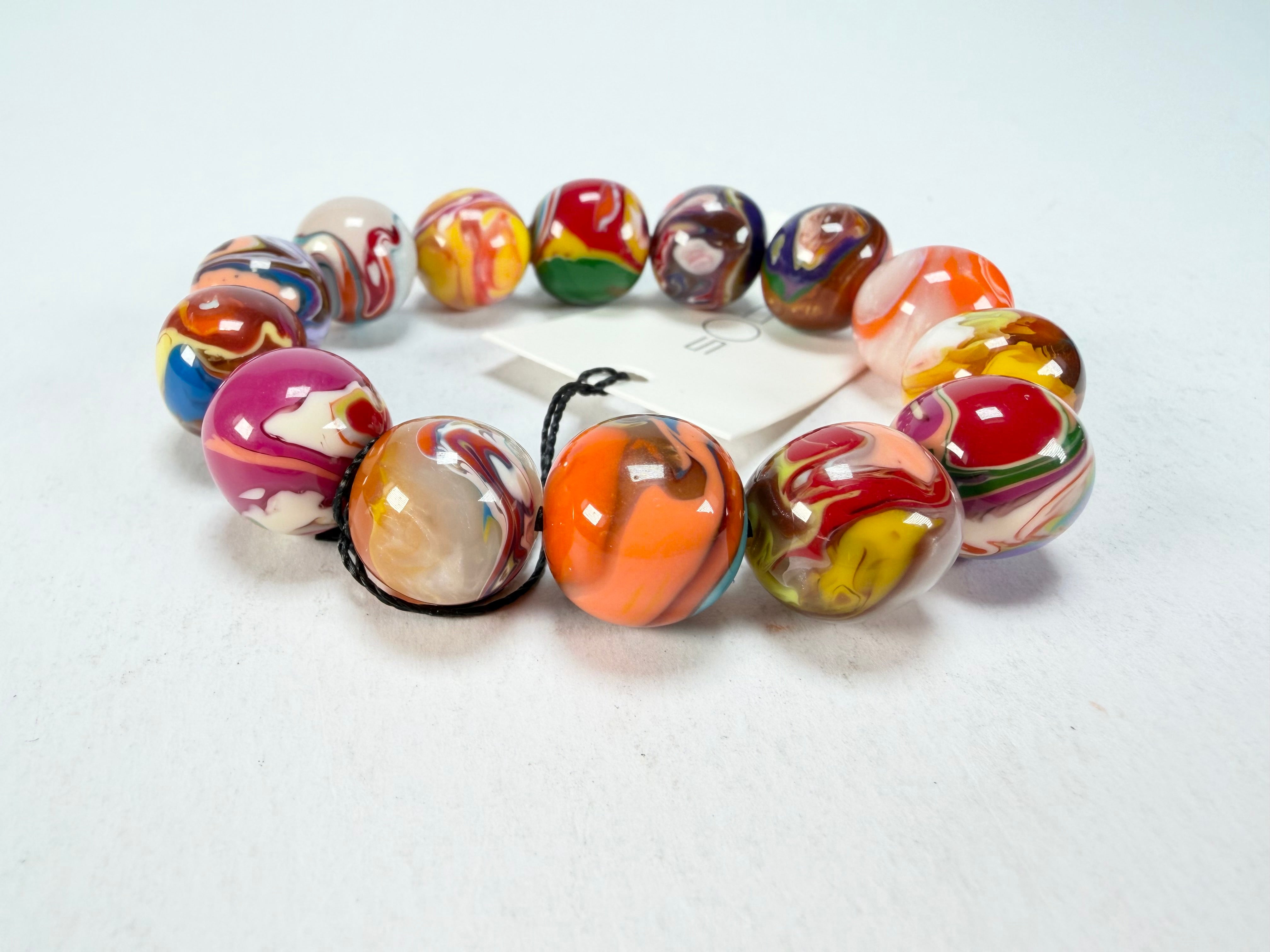 Sobral - Planets "Orbitalis" Pollock Elasticated Resin Bracelet ( 005454 )