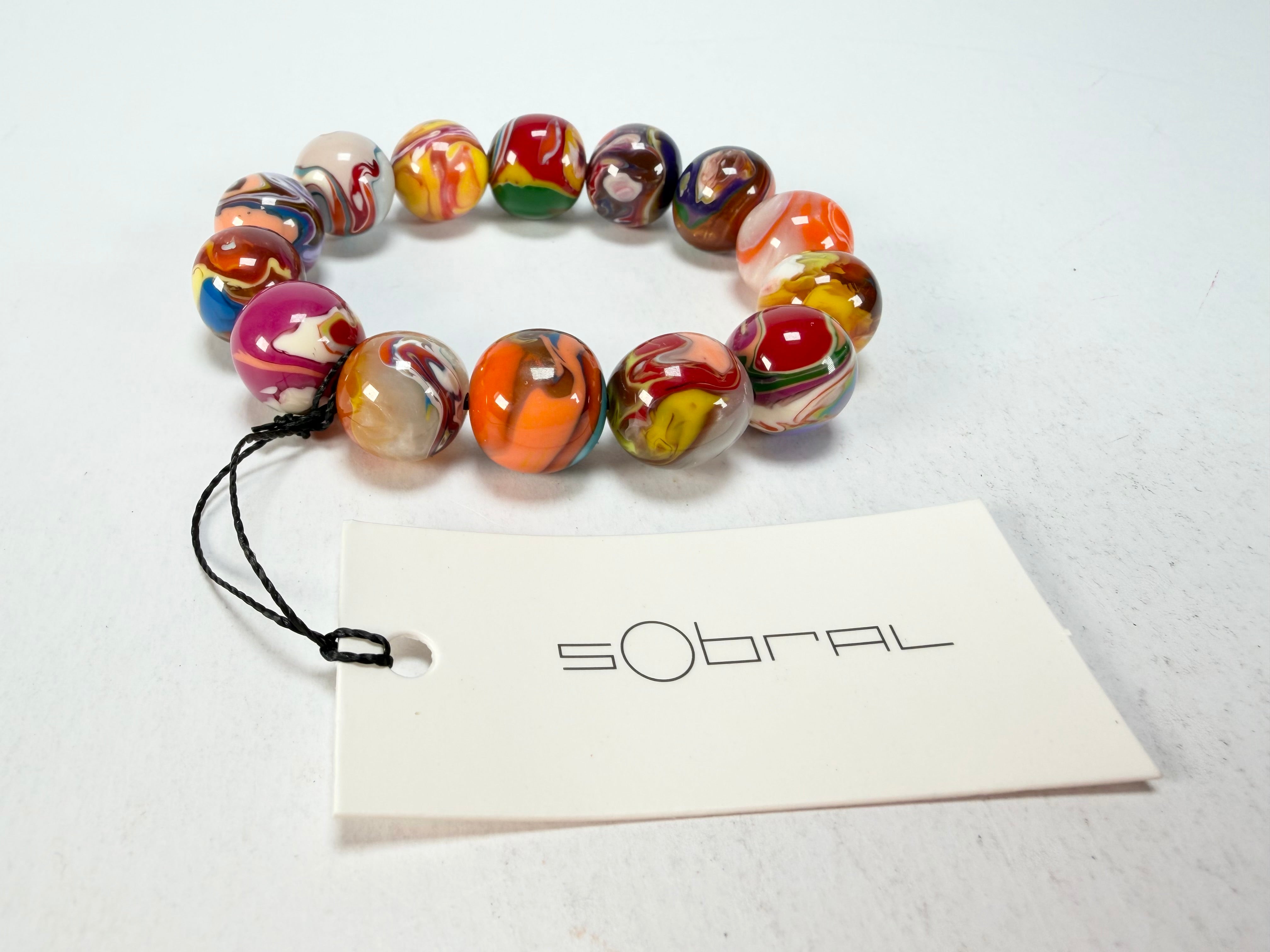 Sobral - Planets "Orbitalis" Pollock Elasticated Resin Bracelet ( 005454 )