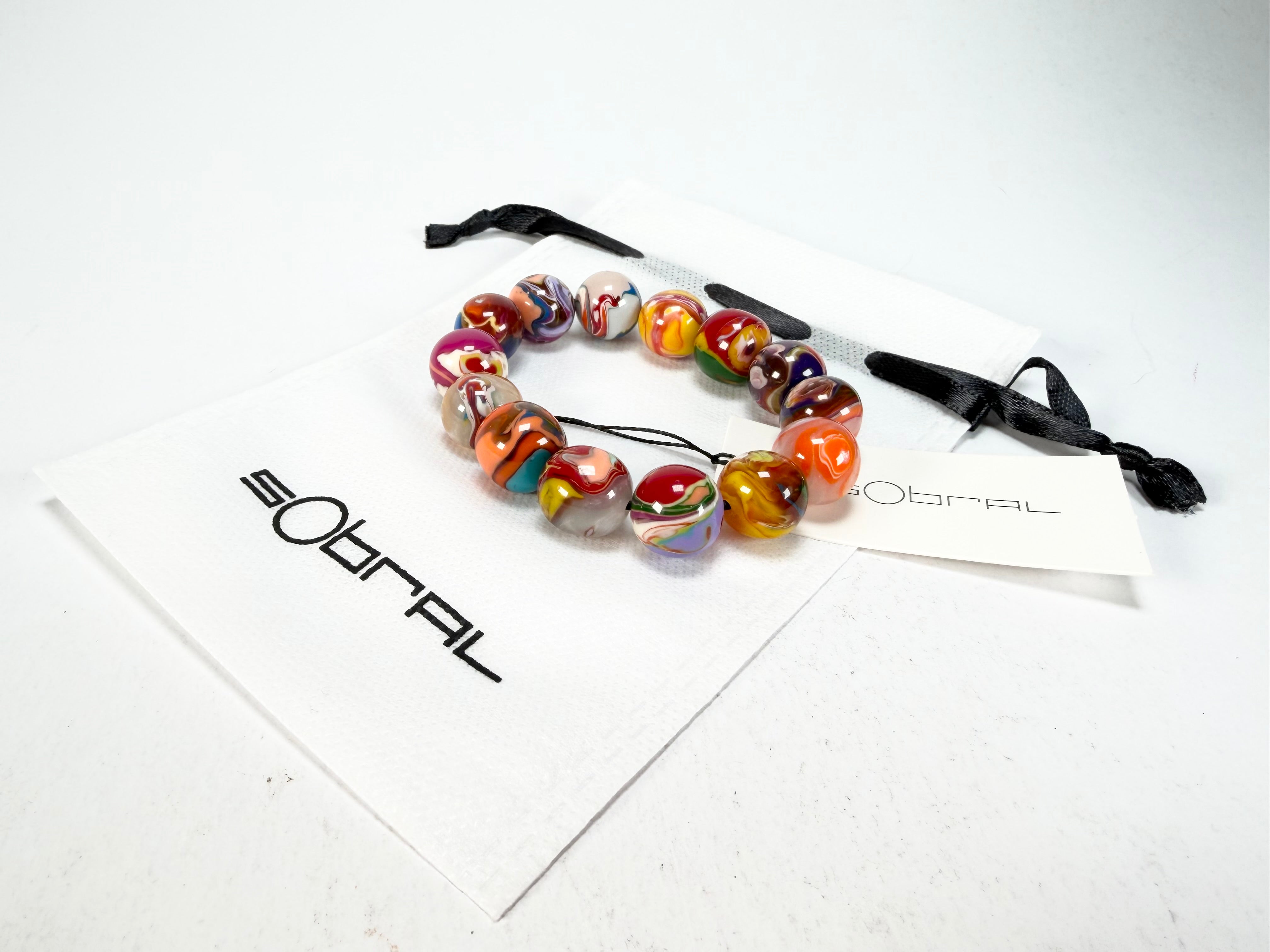 Sobral - Planets "Orbitalis" Pollock Elasticated Resin Bracelet ( 005454 )