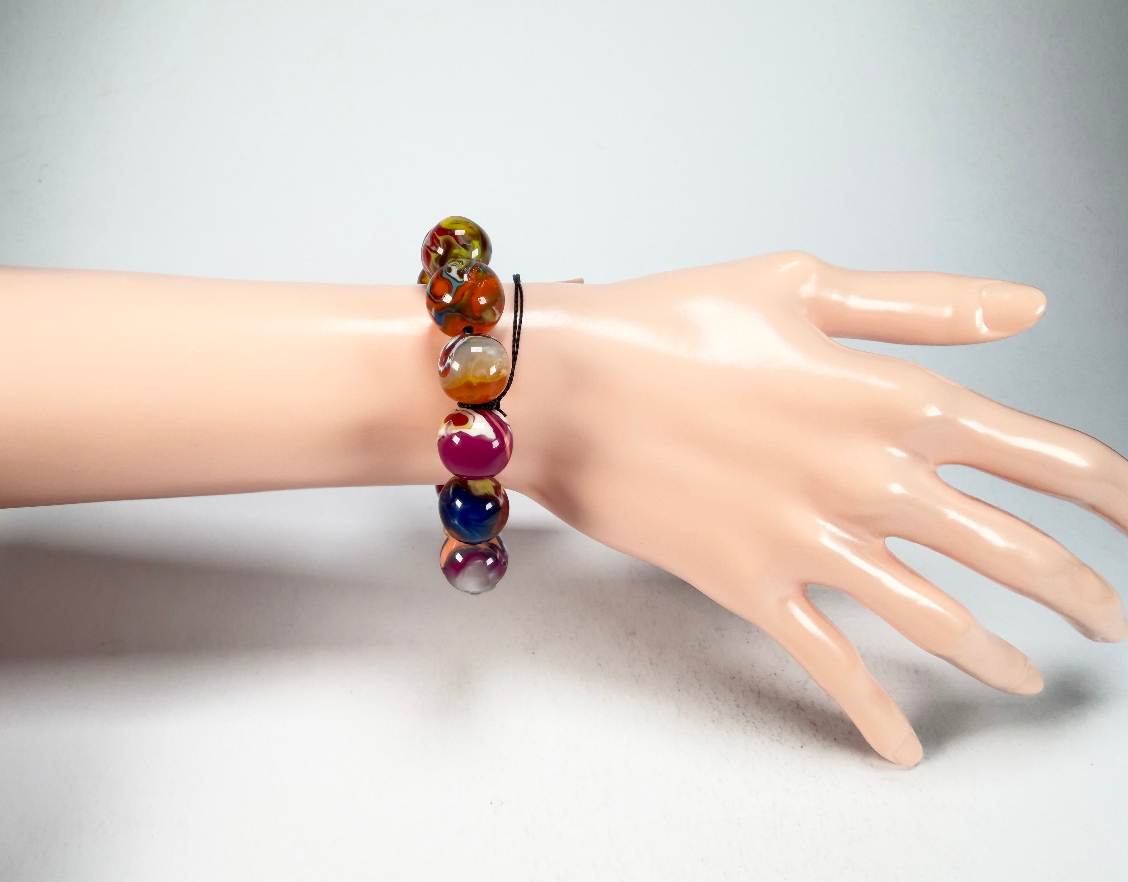 Sobral - Planets "Orbitalis" Pollock Elasticated Resin Bracelet ( 005454 )