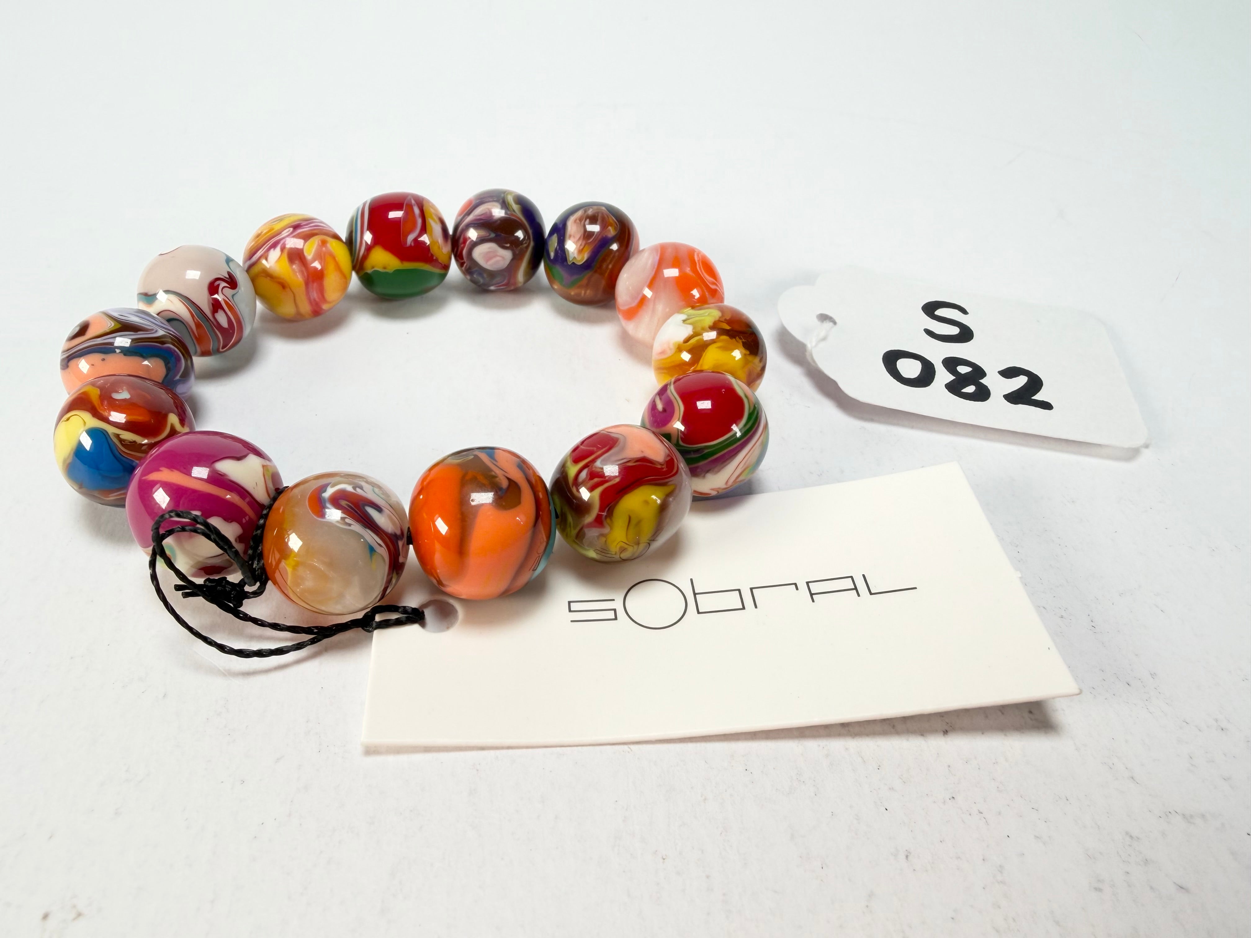 Sobral - Planets "Orbitalis" Pollock Elasticated Resin Bracelet ( 005454 )