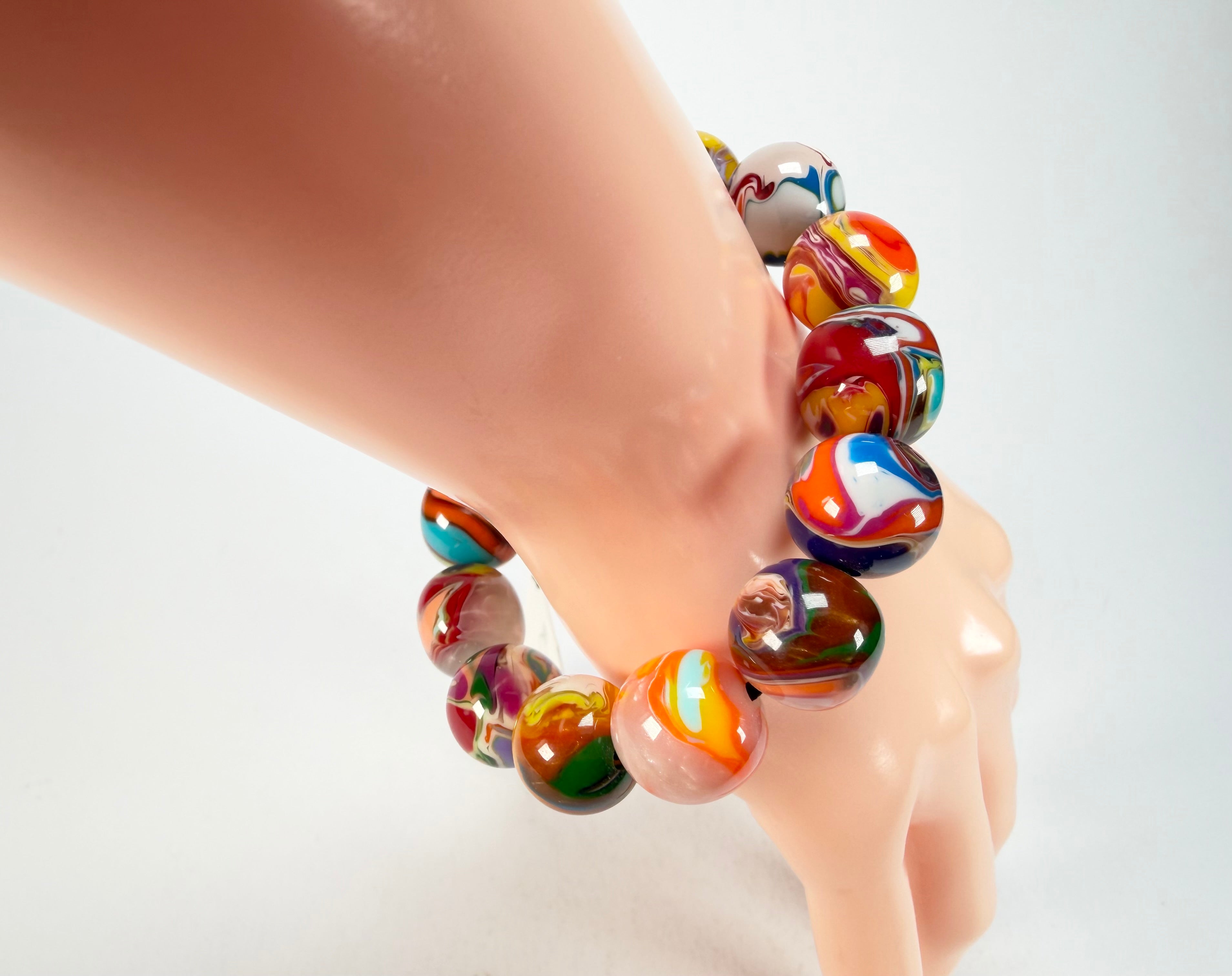 Sobral - Planets "Orbitalis" Pollock Elasticated Resin Bracelet ( 005454 )