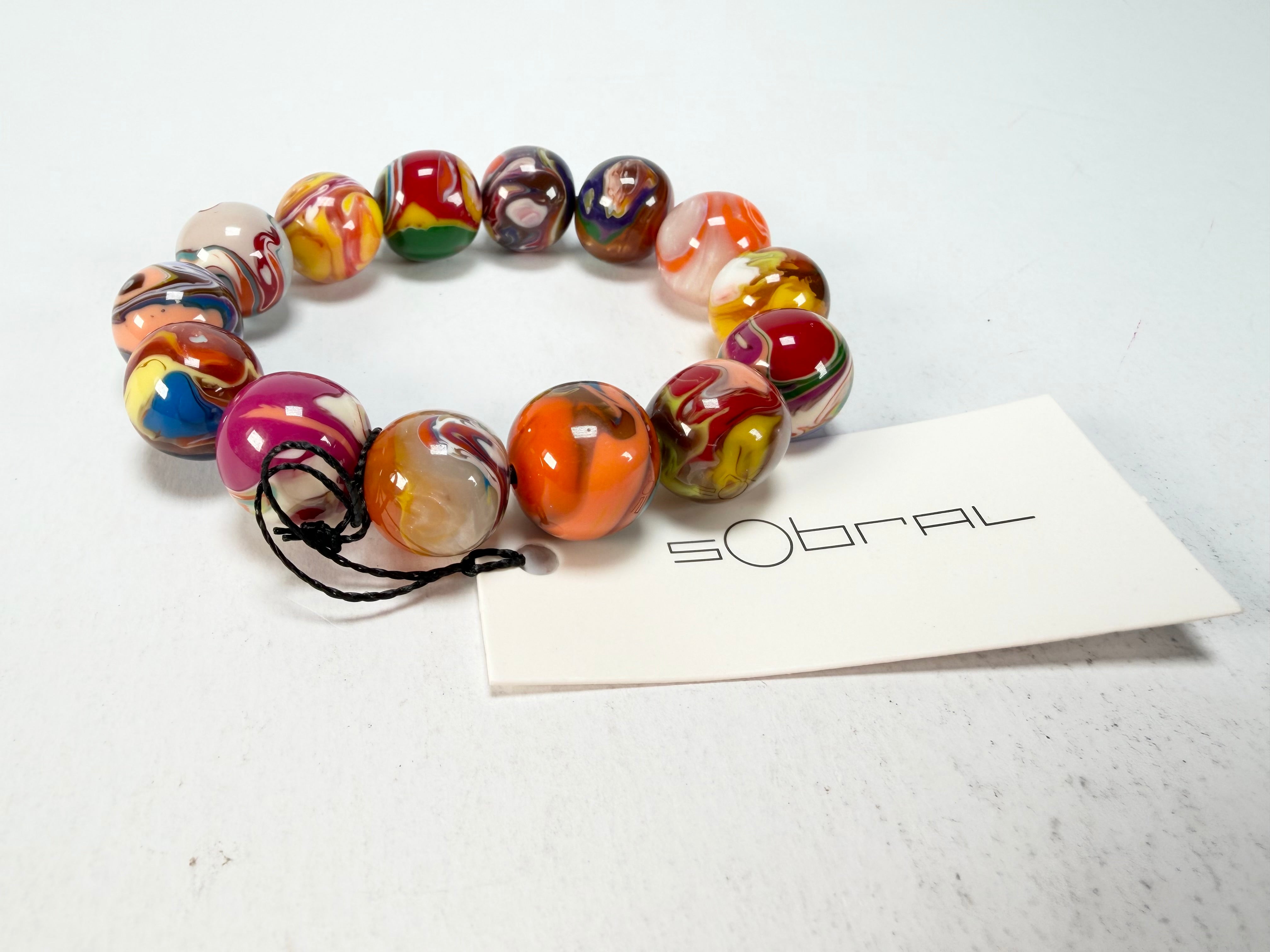 Sobral - Planets "Orbitalis" Pollock Elasticated Resin Bracelet ( 005454 )