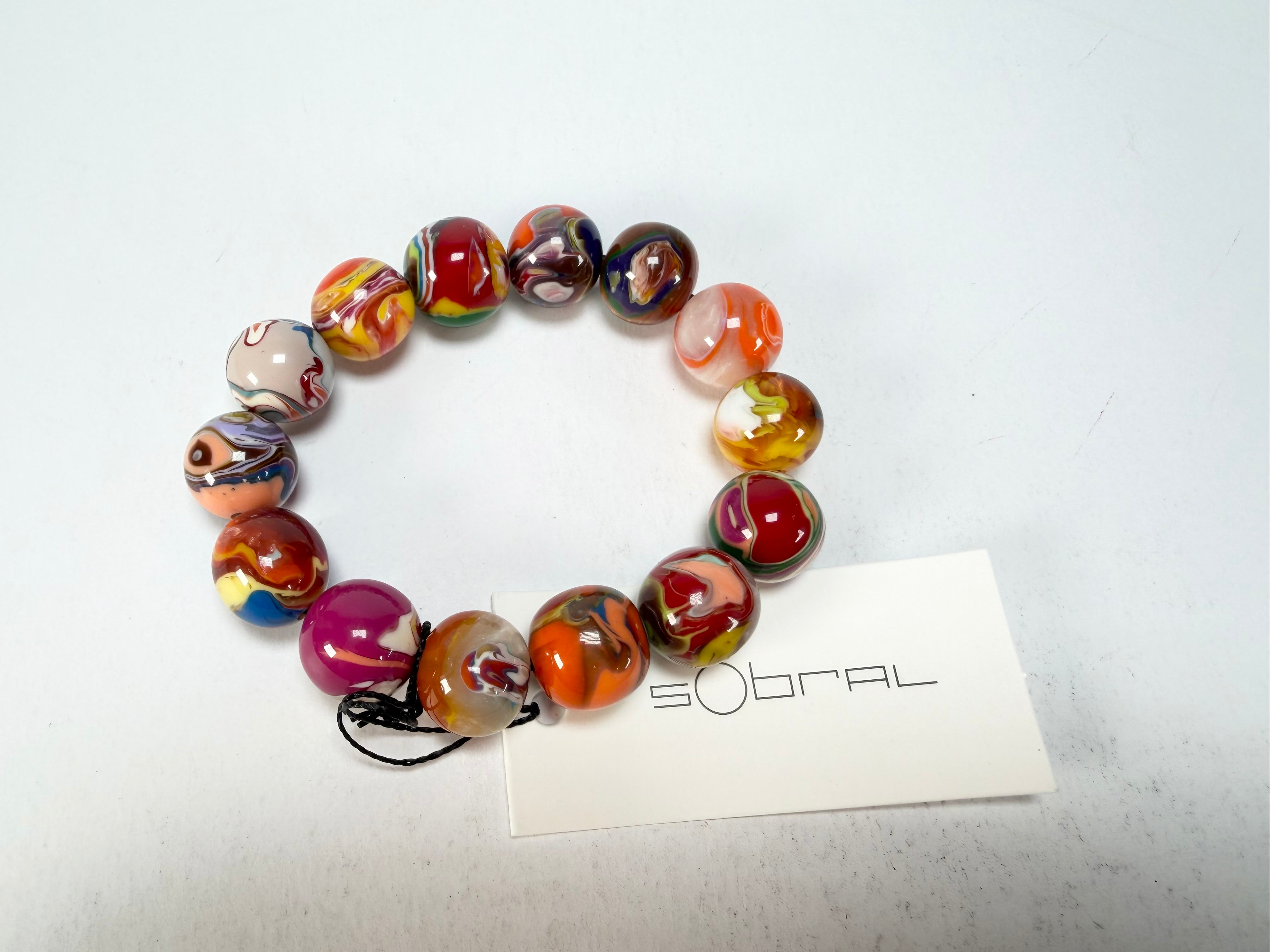 Sobral - Planets "Orbitalis" Pollock Elasticated Resin Bracelet ( 005454 )
