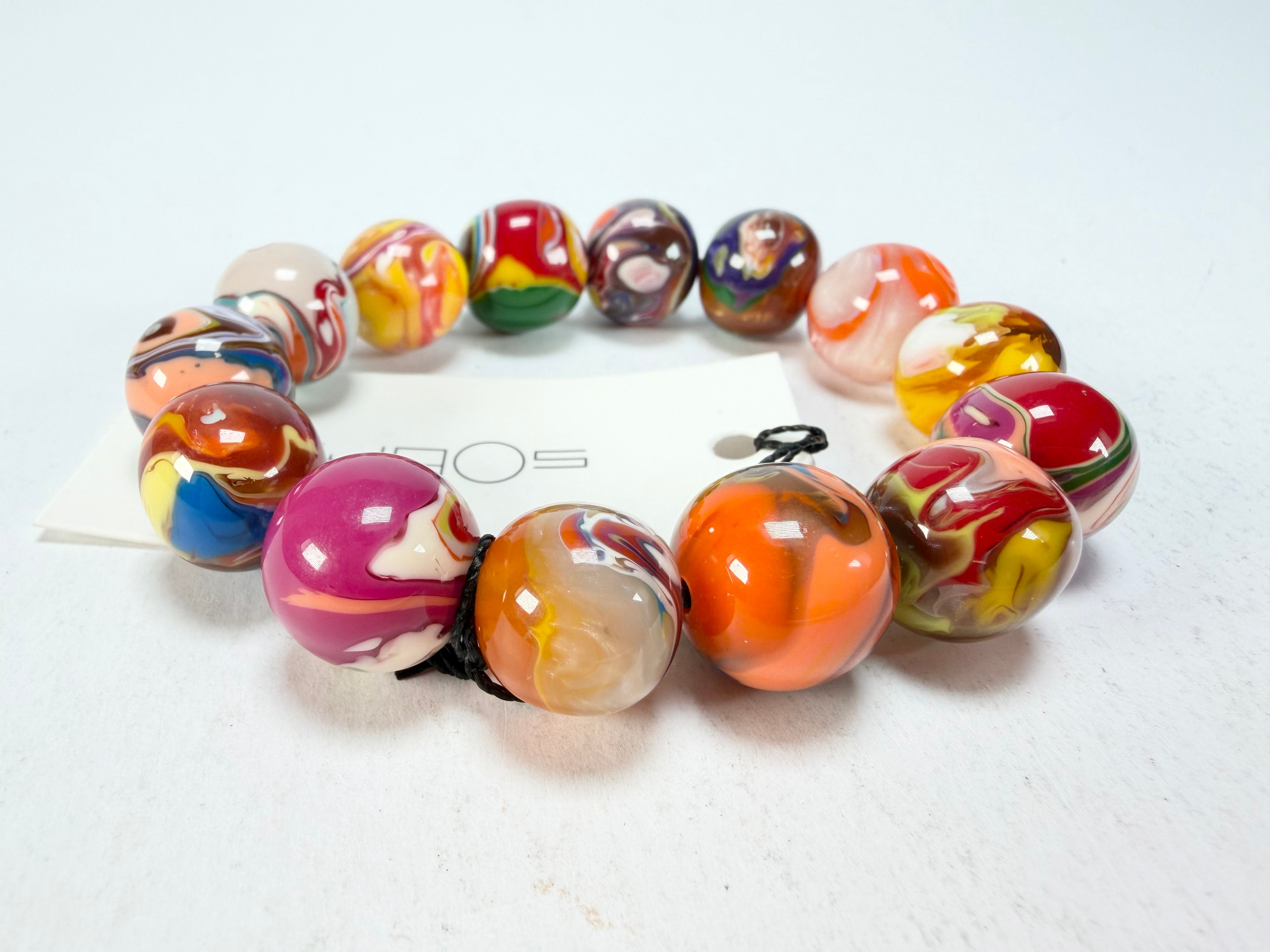 Sobral - Planets "Orbitalis" Pollock Elasticated Resin Bracelet ( 005454 )