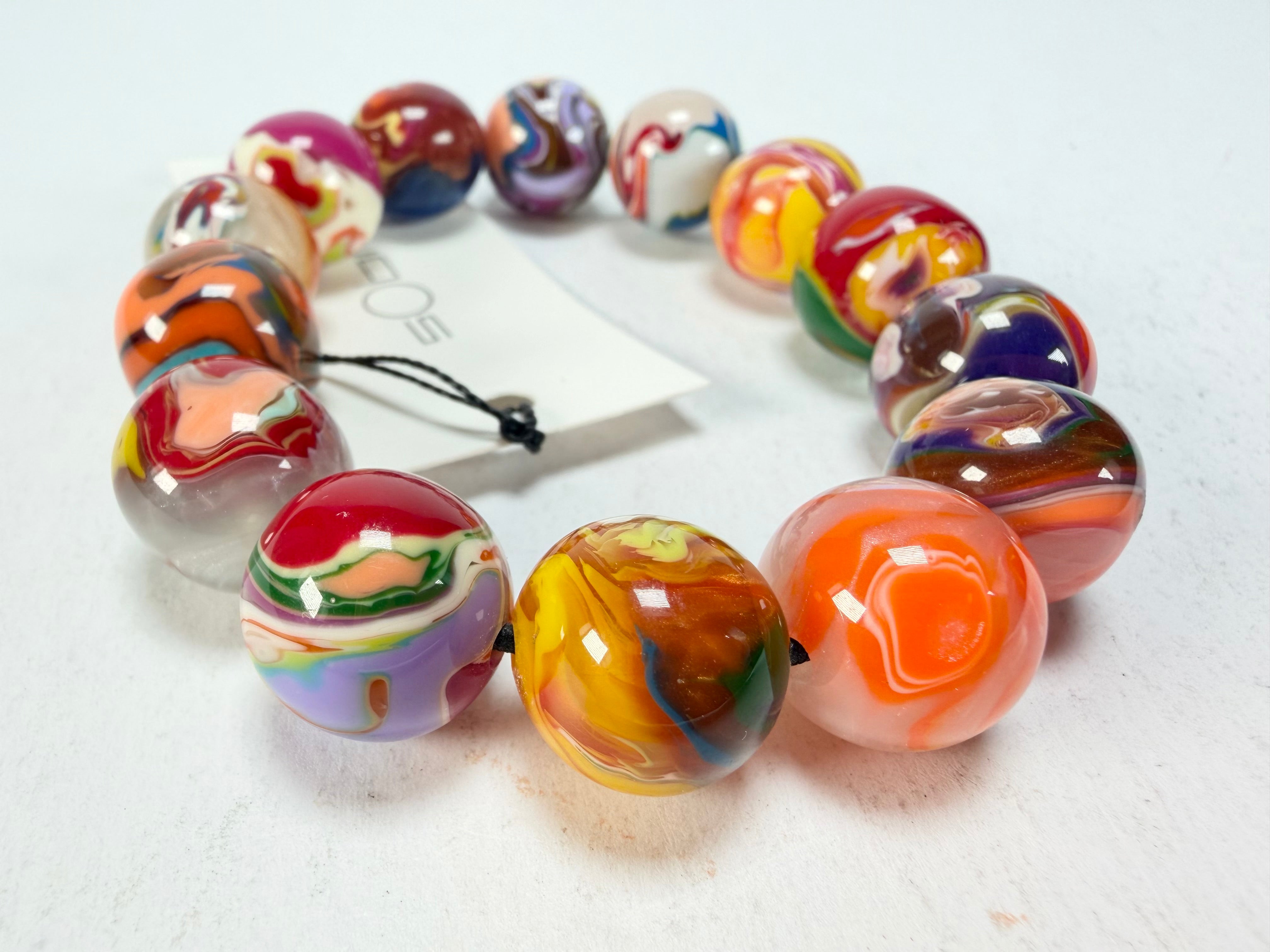 Sobral - Planets "Orbitalis" Pollock Elasticated Resin Bracelet ( 005454 )
