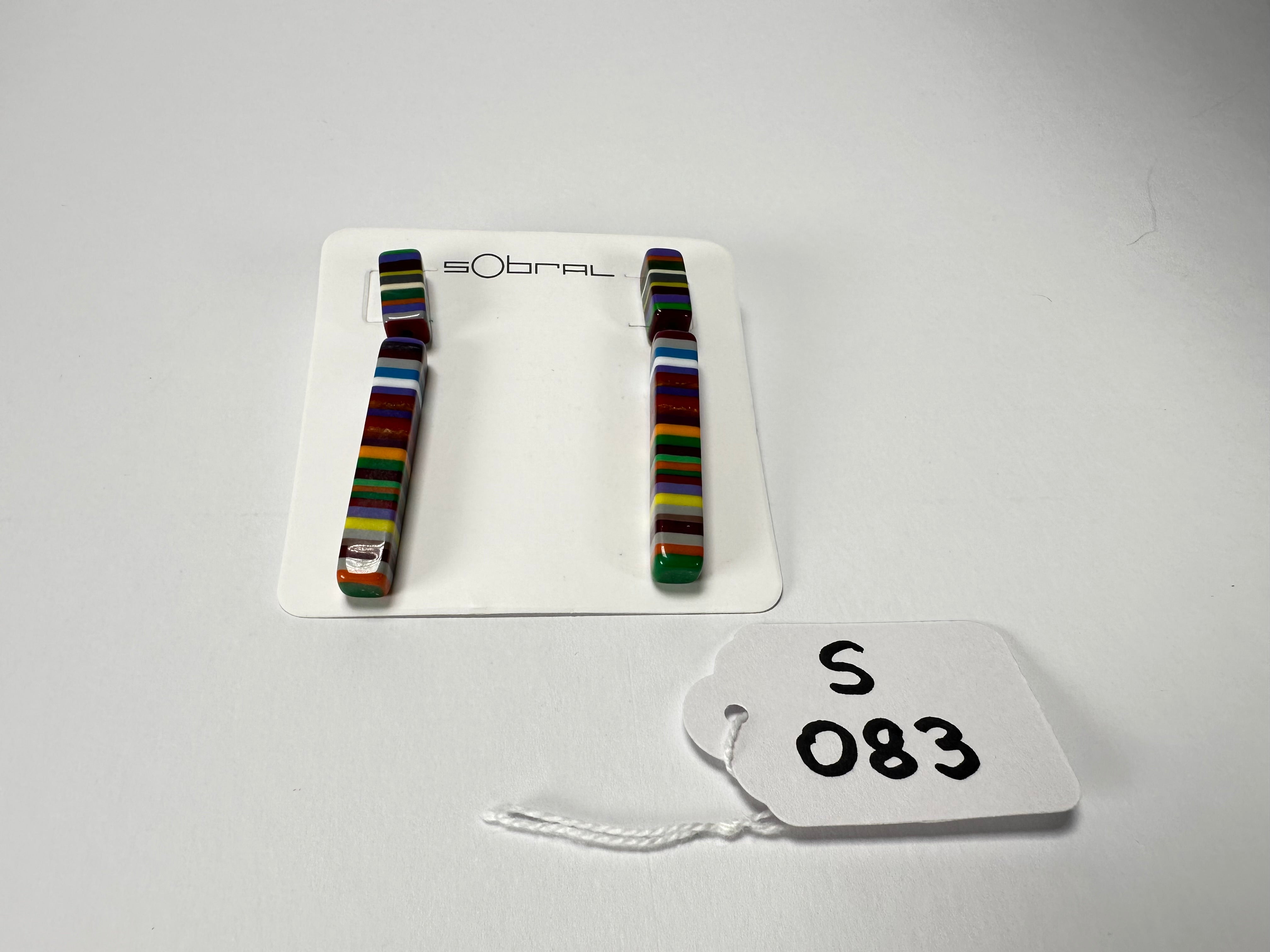 Sobral - Pop Art "Clarissa" Resin Earrings ( 002452 )