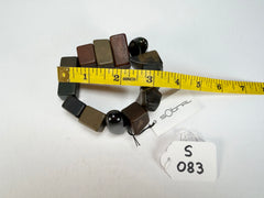 Sobral - Indiana "Cinza" Smokey Gray Mix Elasticated Resin Bracelet ( 000210 )