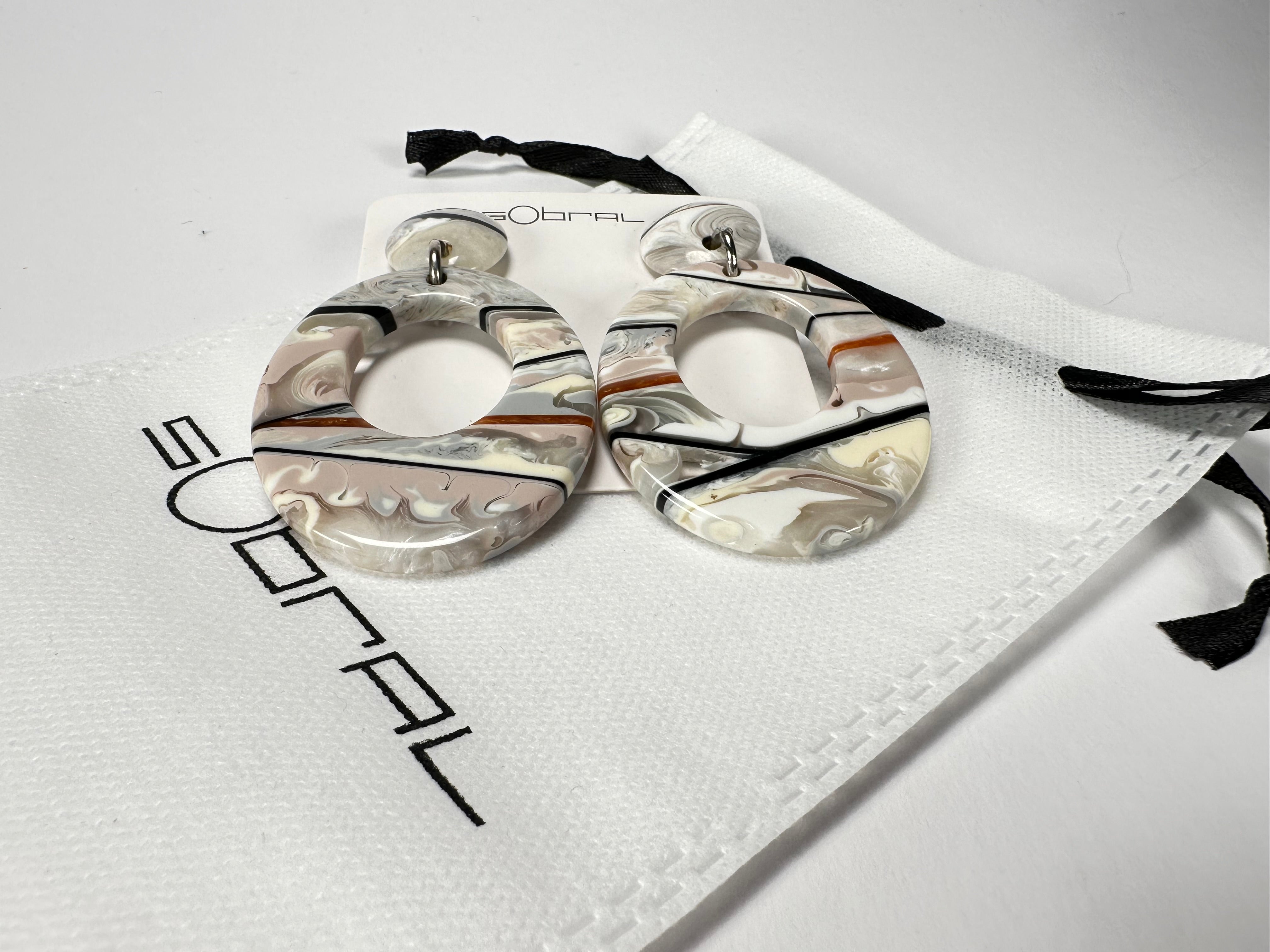 Sobral - Lágrima D'or "Gizelle" Resin Earrings ( 000121 )